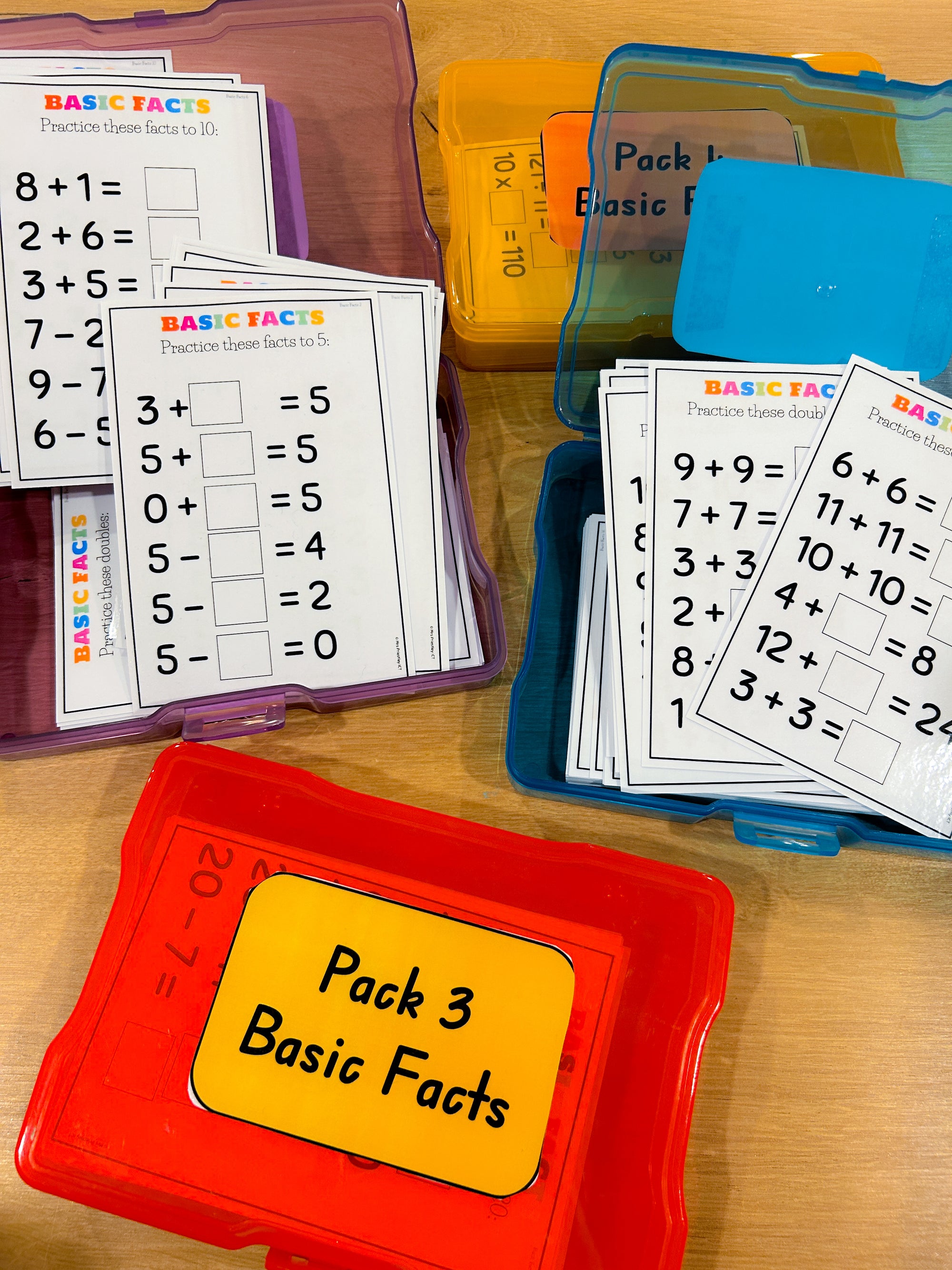 Basic Facts Task Cards