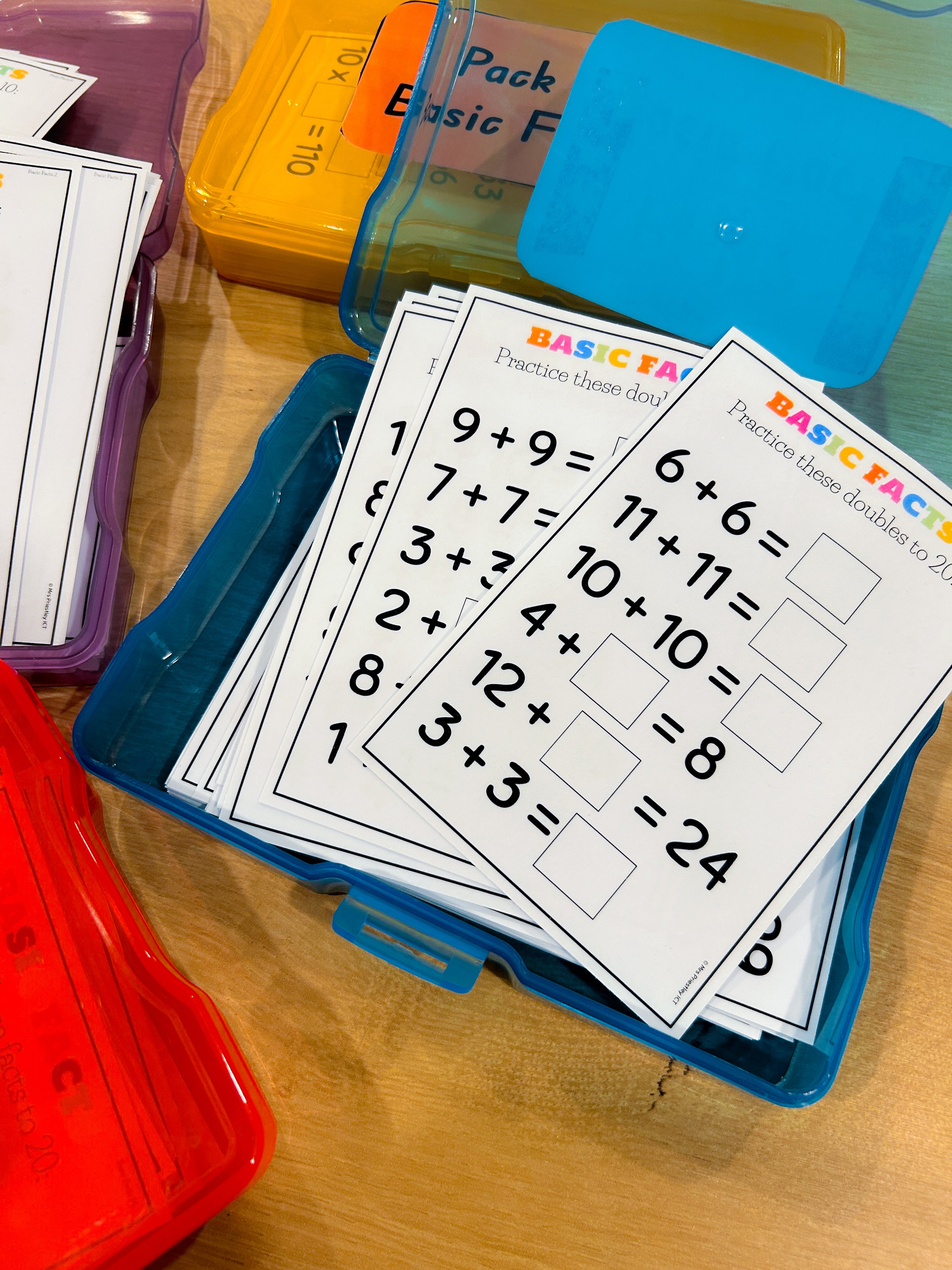 Basic Facts Task Cards