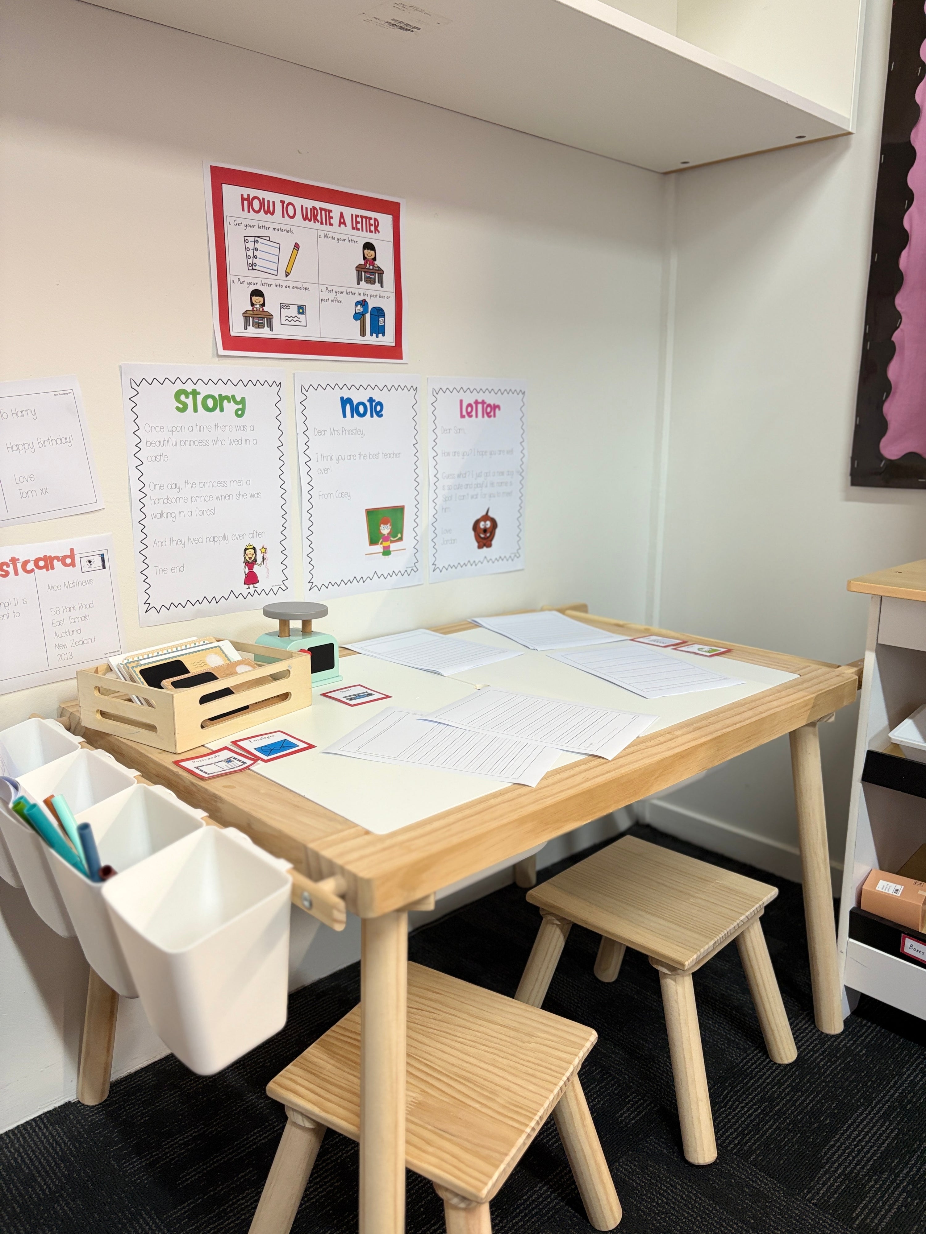 Dramatic play area - post office shop
