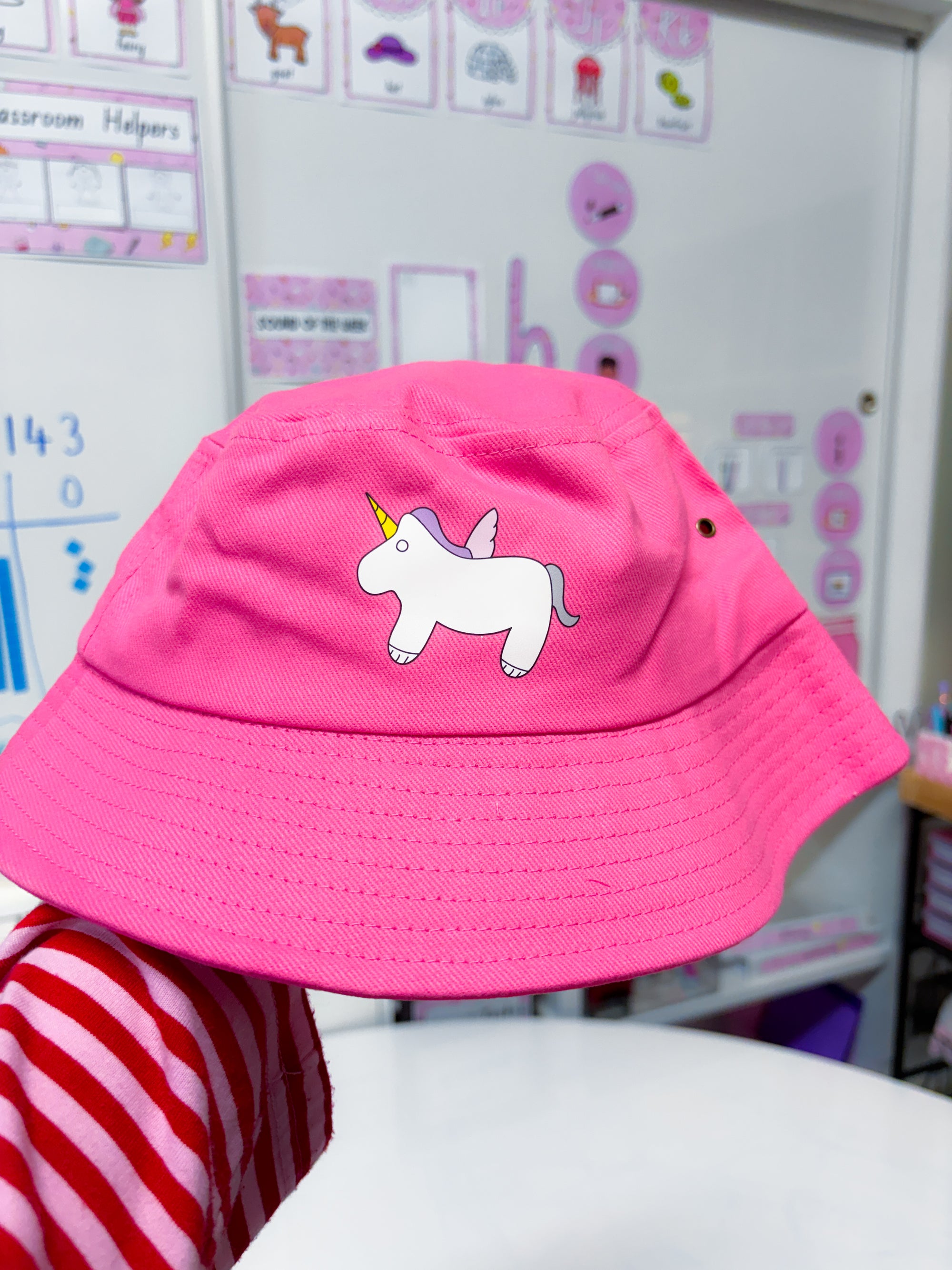 Pink Mrs P Unicorn Bucket Hat