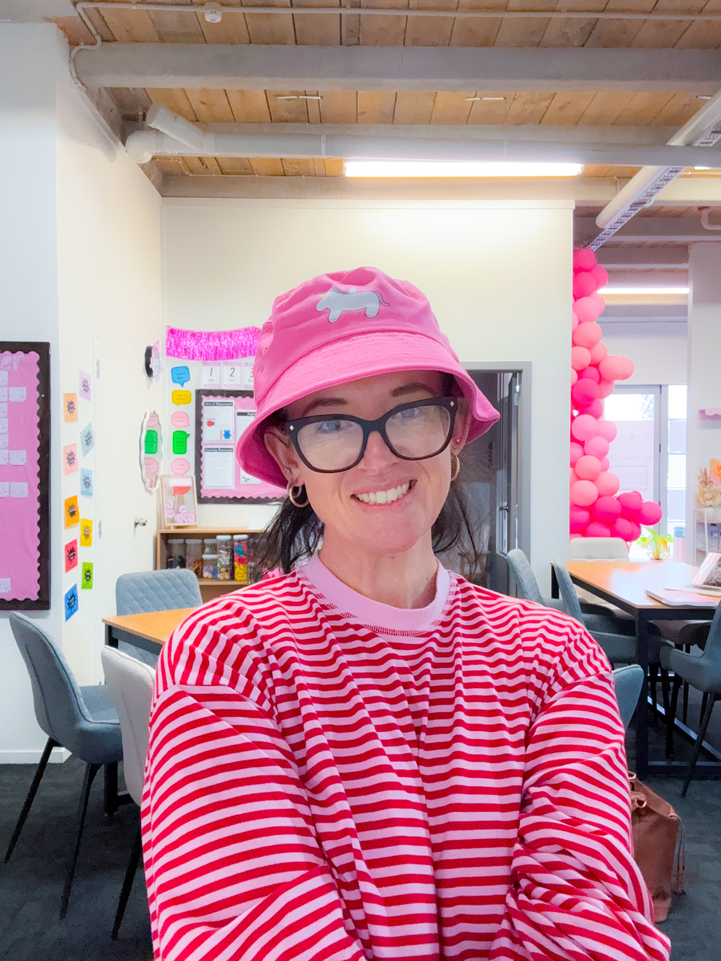 Pink Mrs P Unicorn Bucket Hat