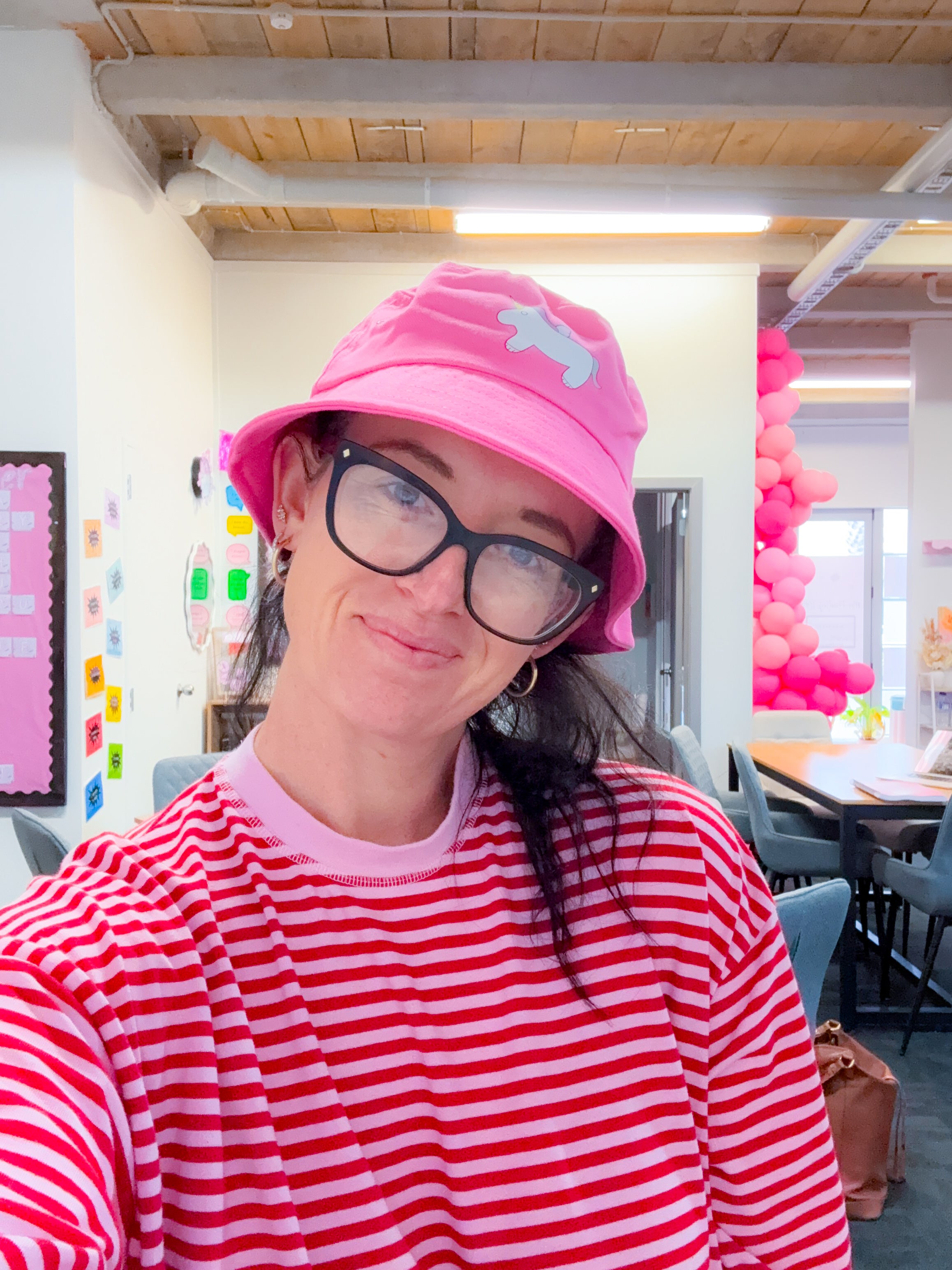 Pink Mrs P Unicorn Bucket Hat