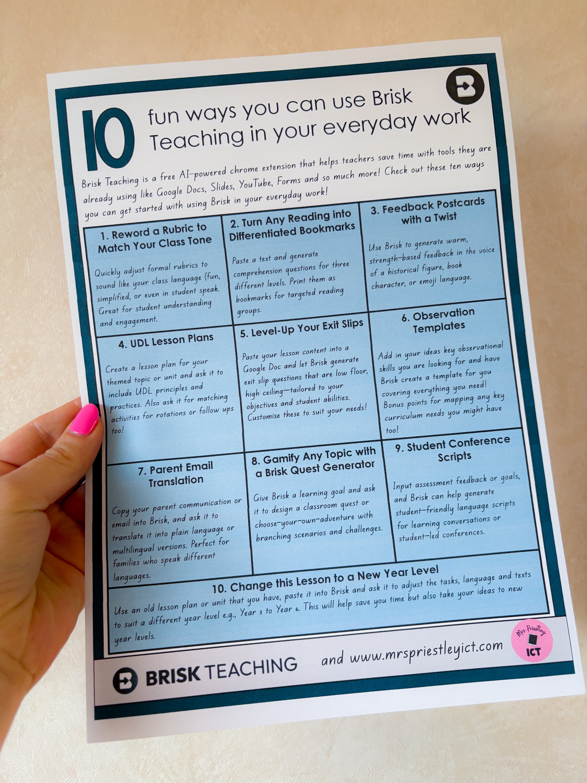 Brisk Teaching Freebie #2