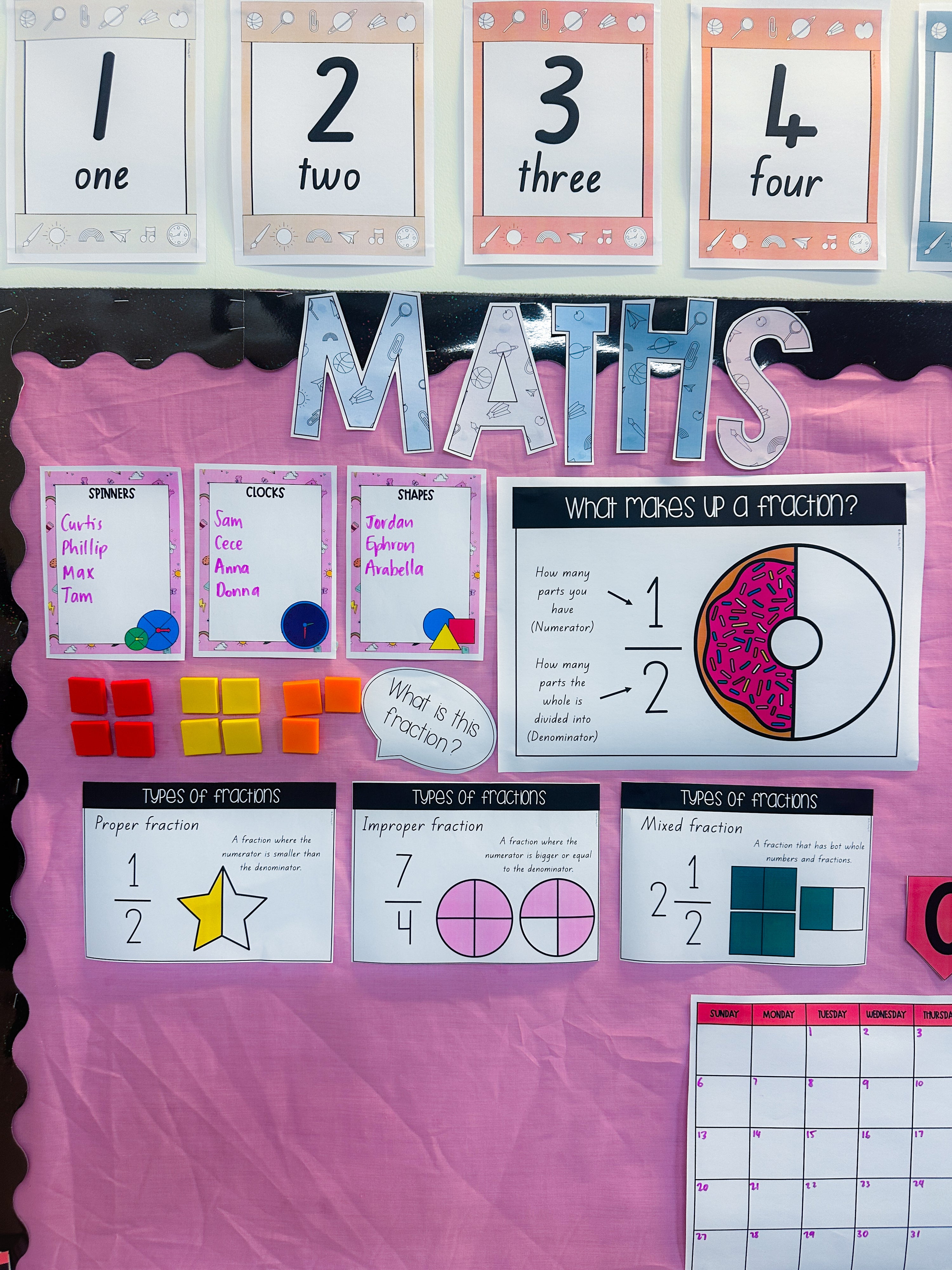 Types of Fractions Posters