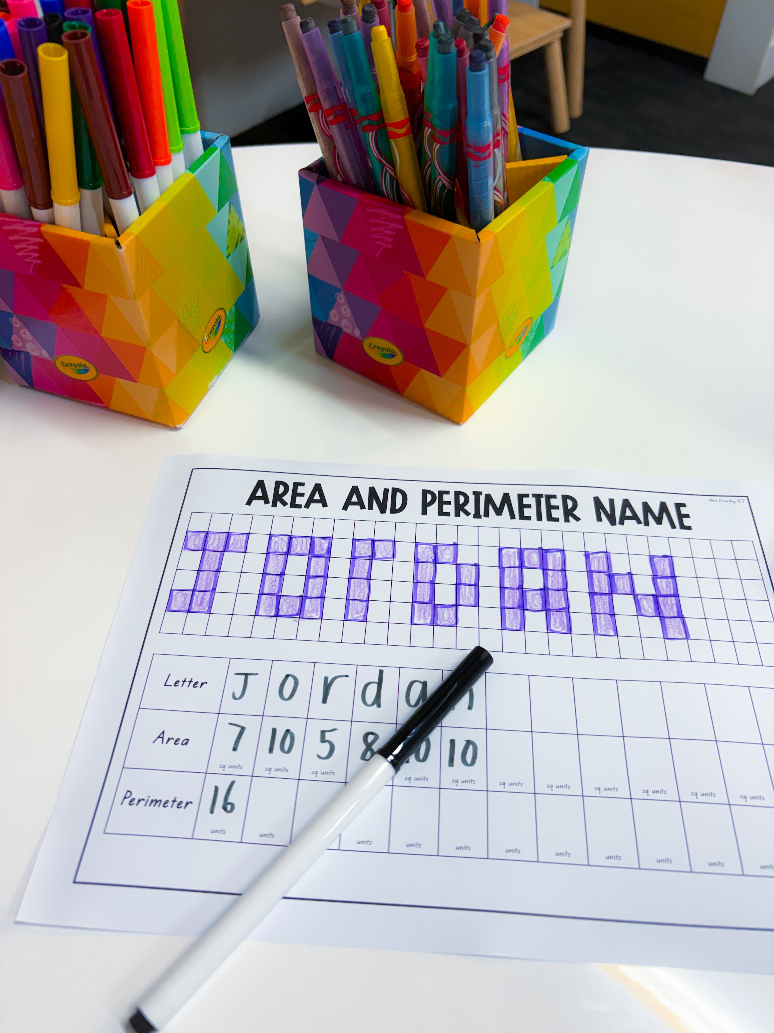 Area and Perimeter Name
