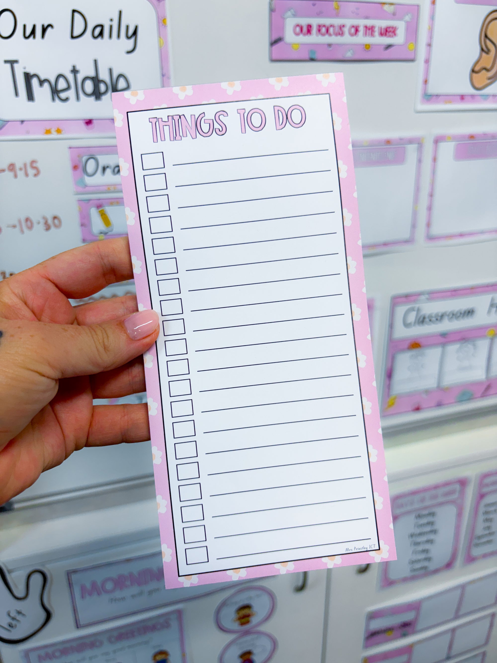 Things to do notepad - Pink Blossom