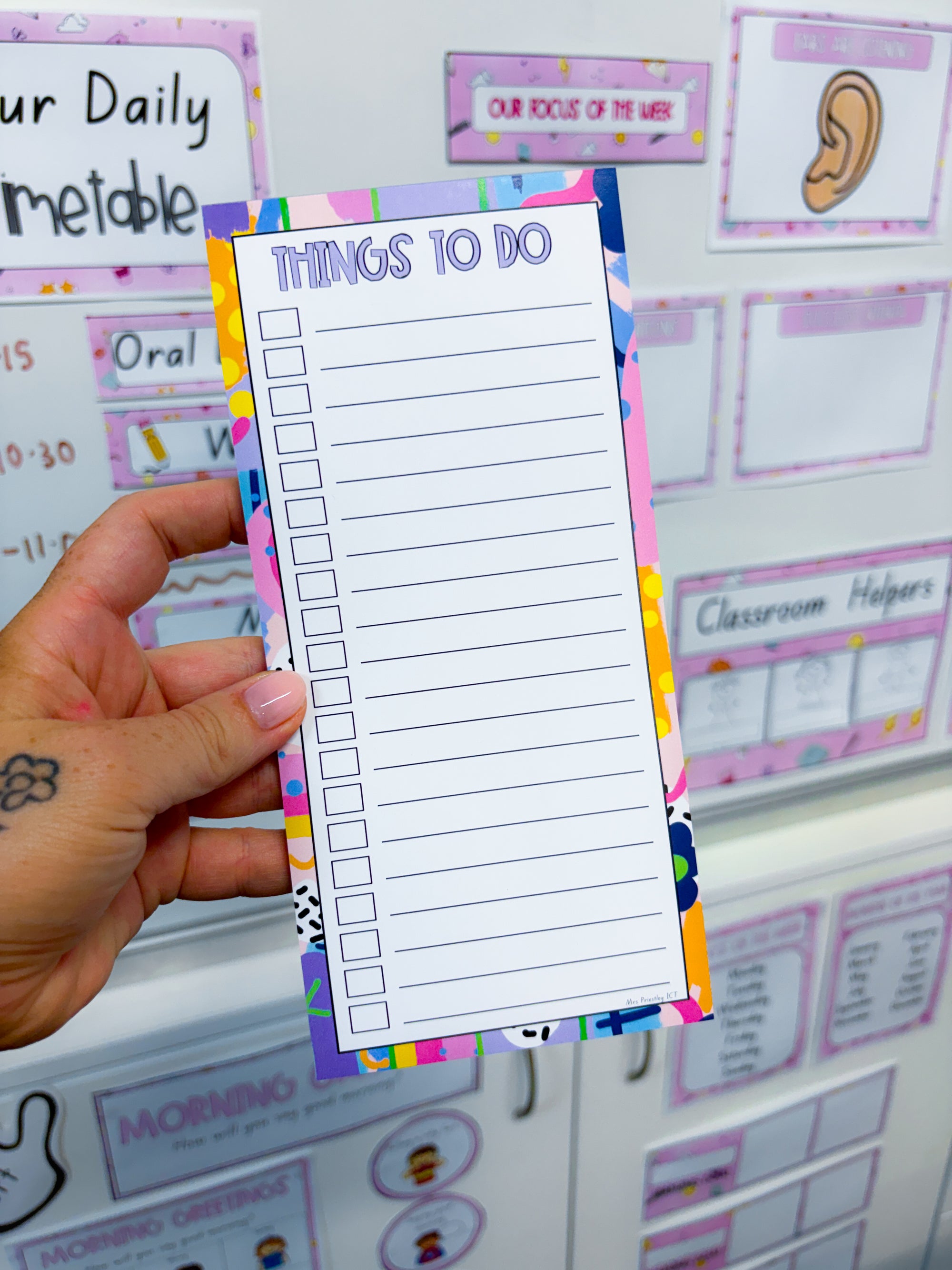 Things to do notepad - Rainbow of Hope