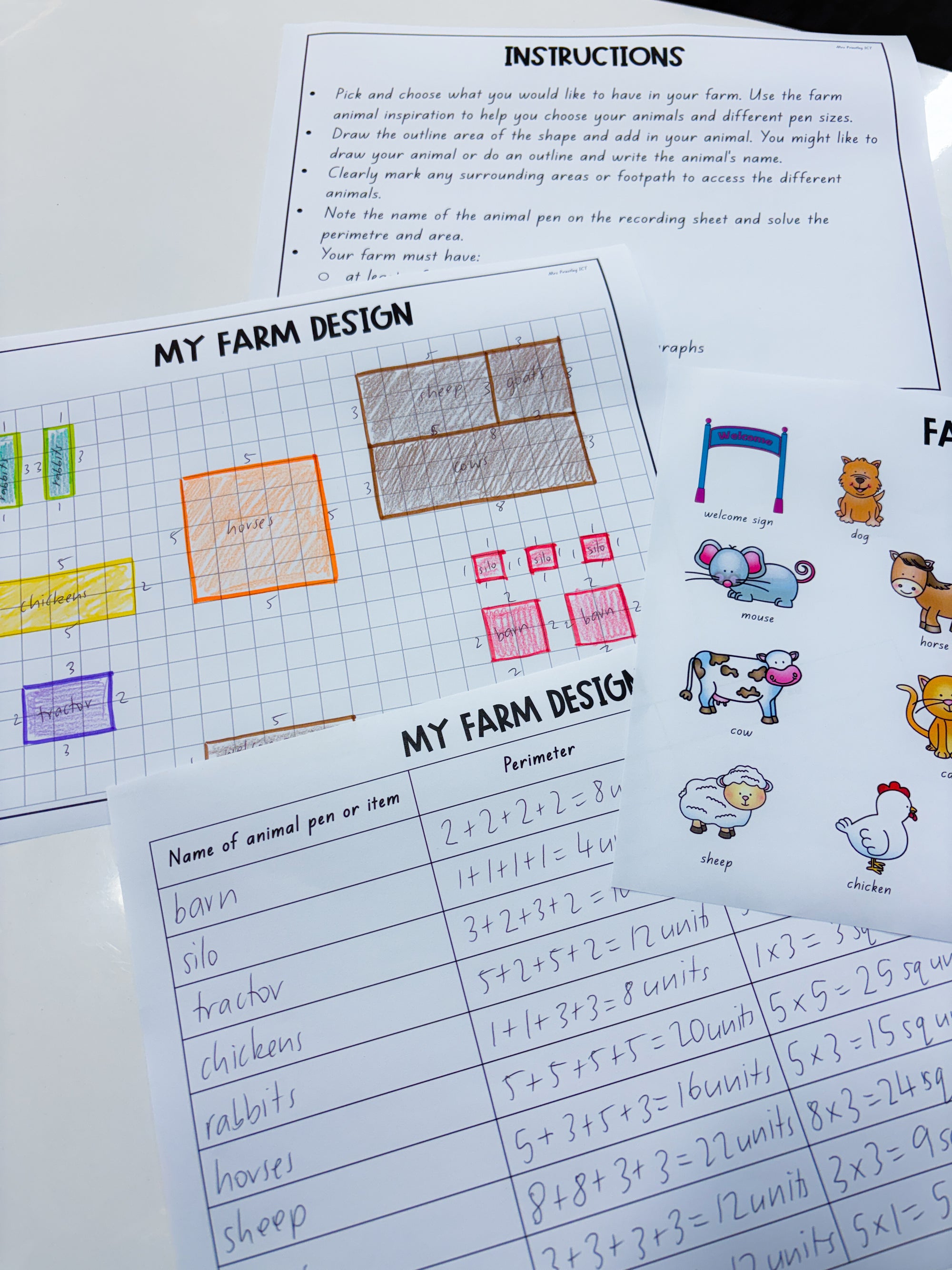 Farm  Area and Perimeter Activity