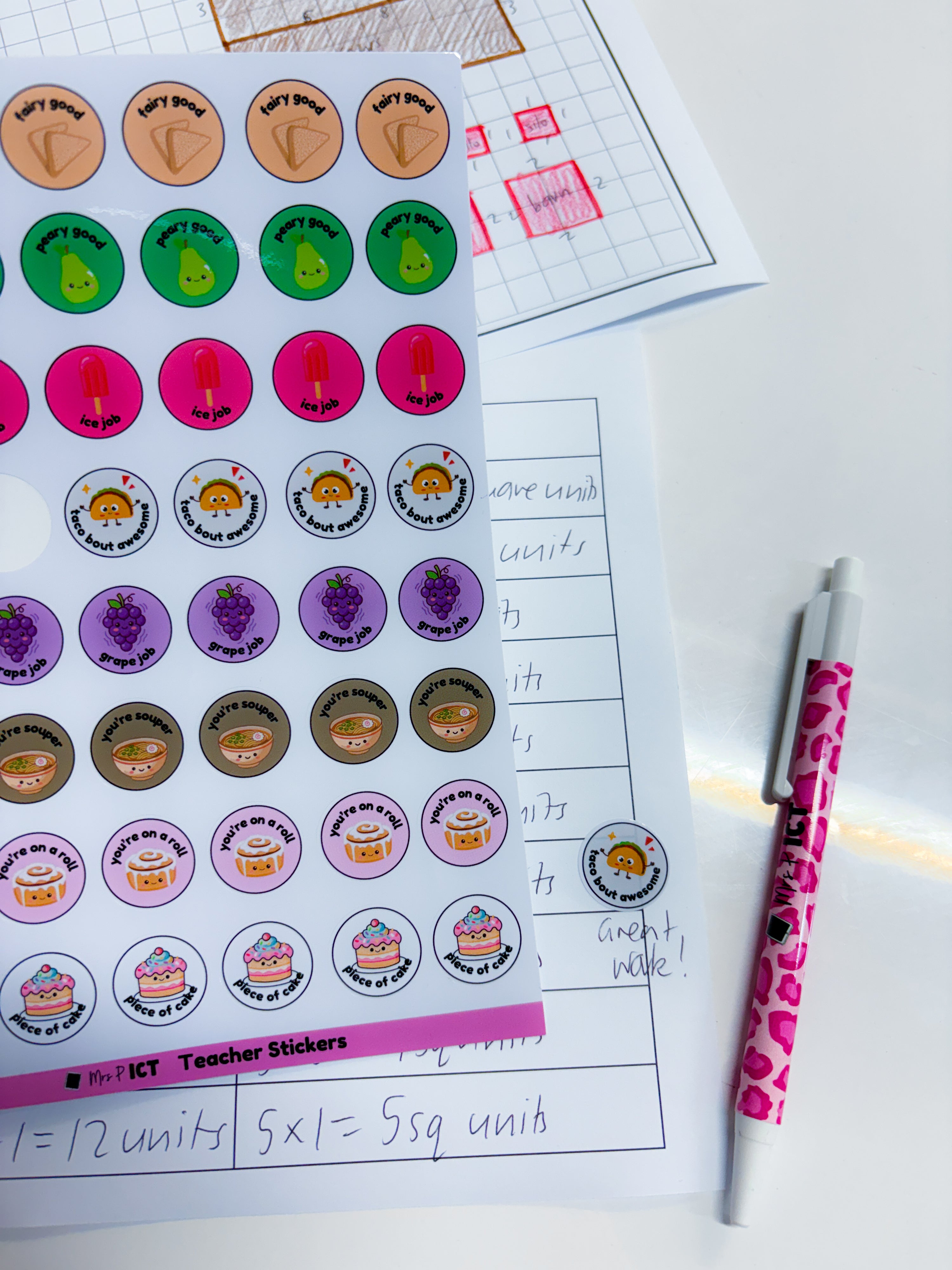 Teacher Stickers - Pack 8