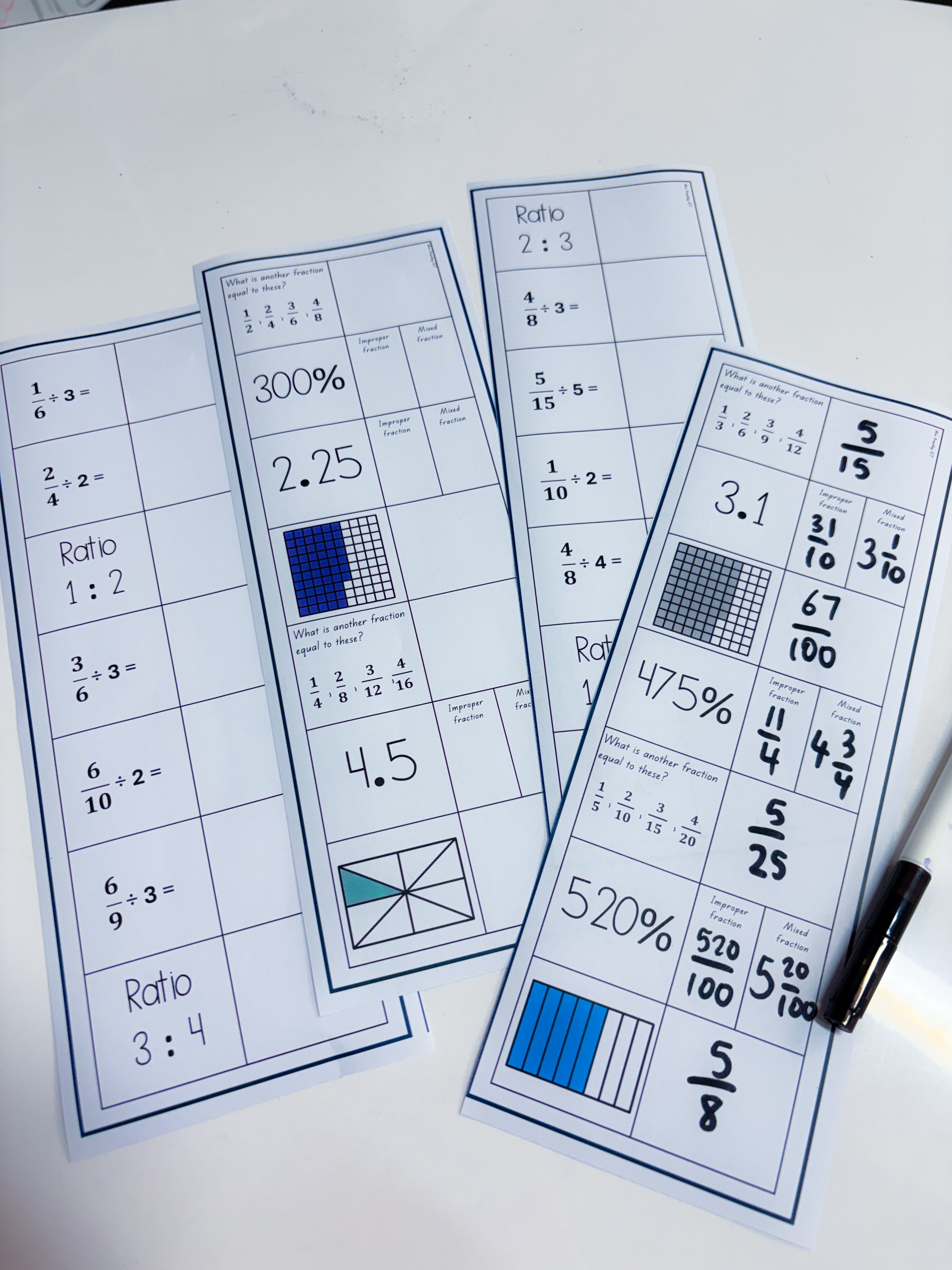 Phase 3 Fraction Strips