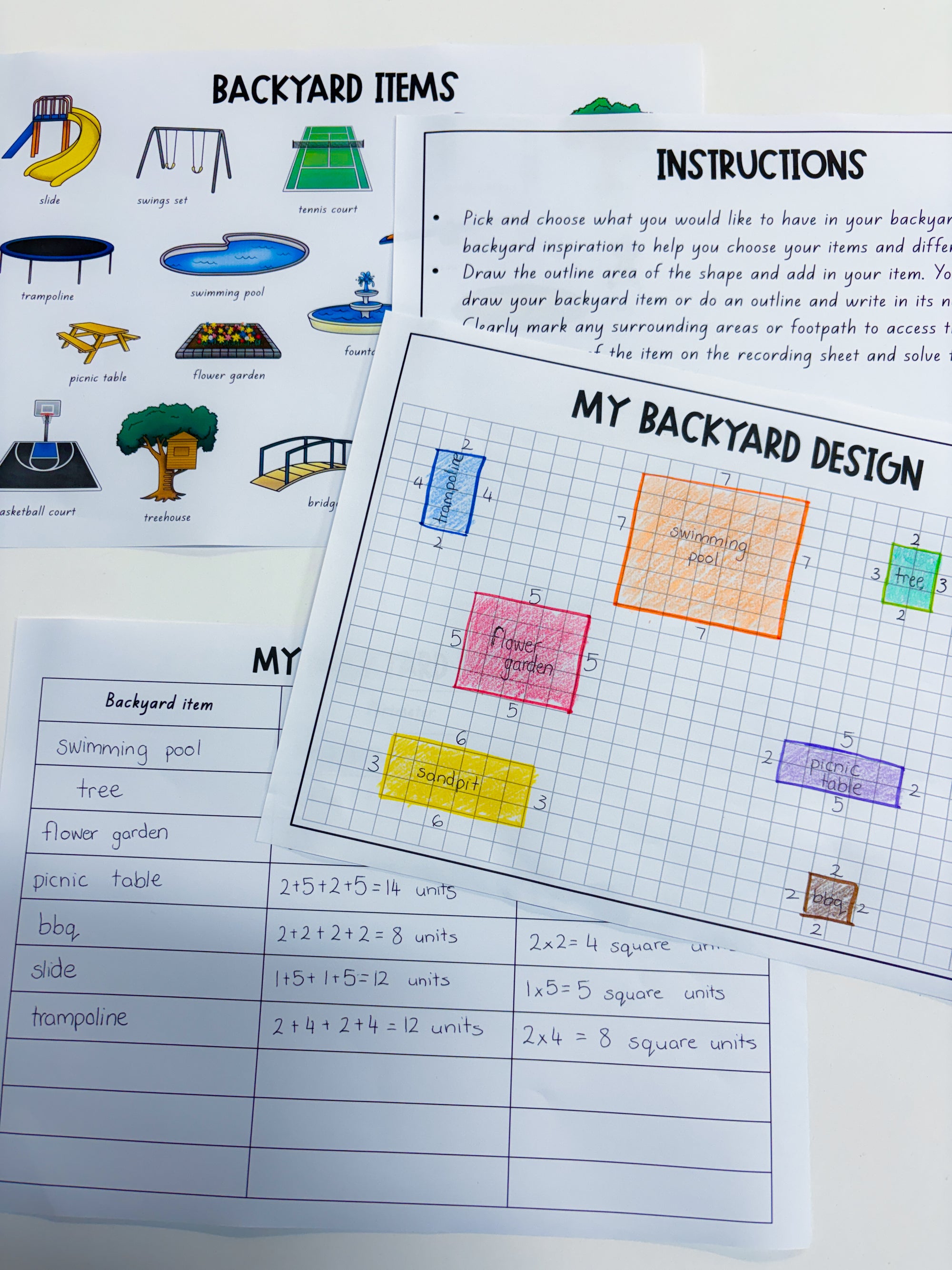 Backyard Area and Perimeter Activity