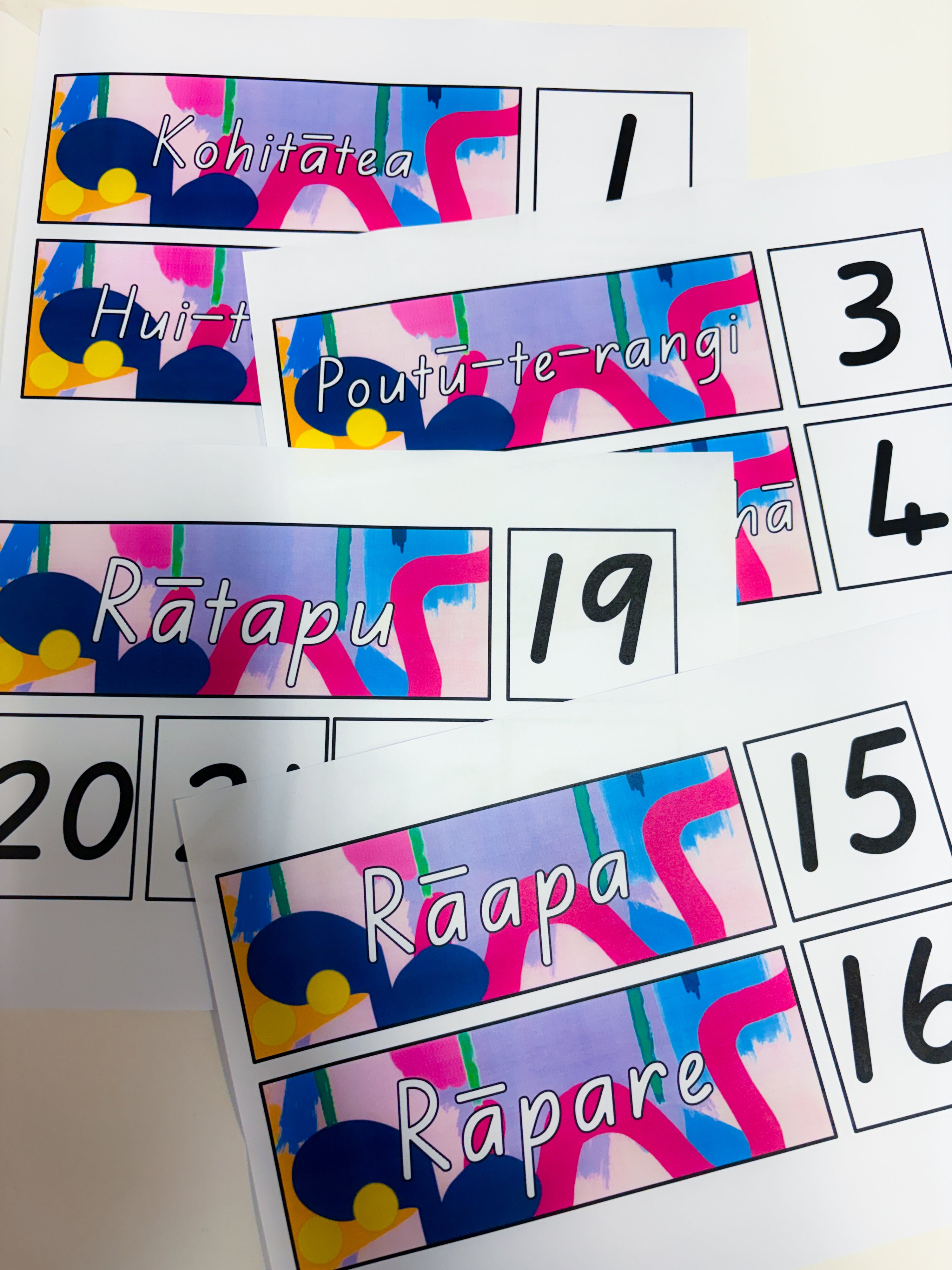 Te Reo Flip Calendar - Rainbow of Hope theme