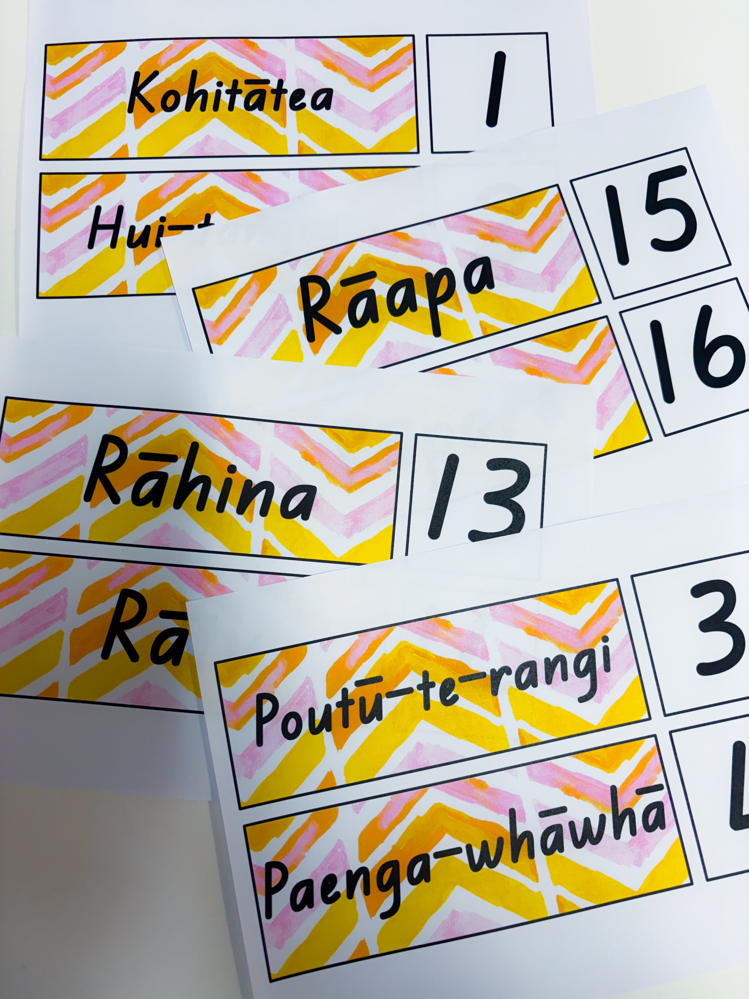 Te Reo Flip Calendar - Summer Sherbet theme