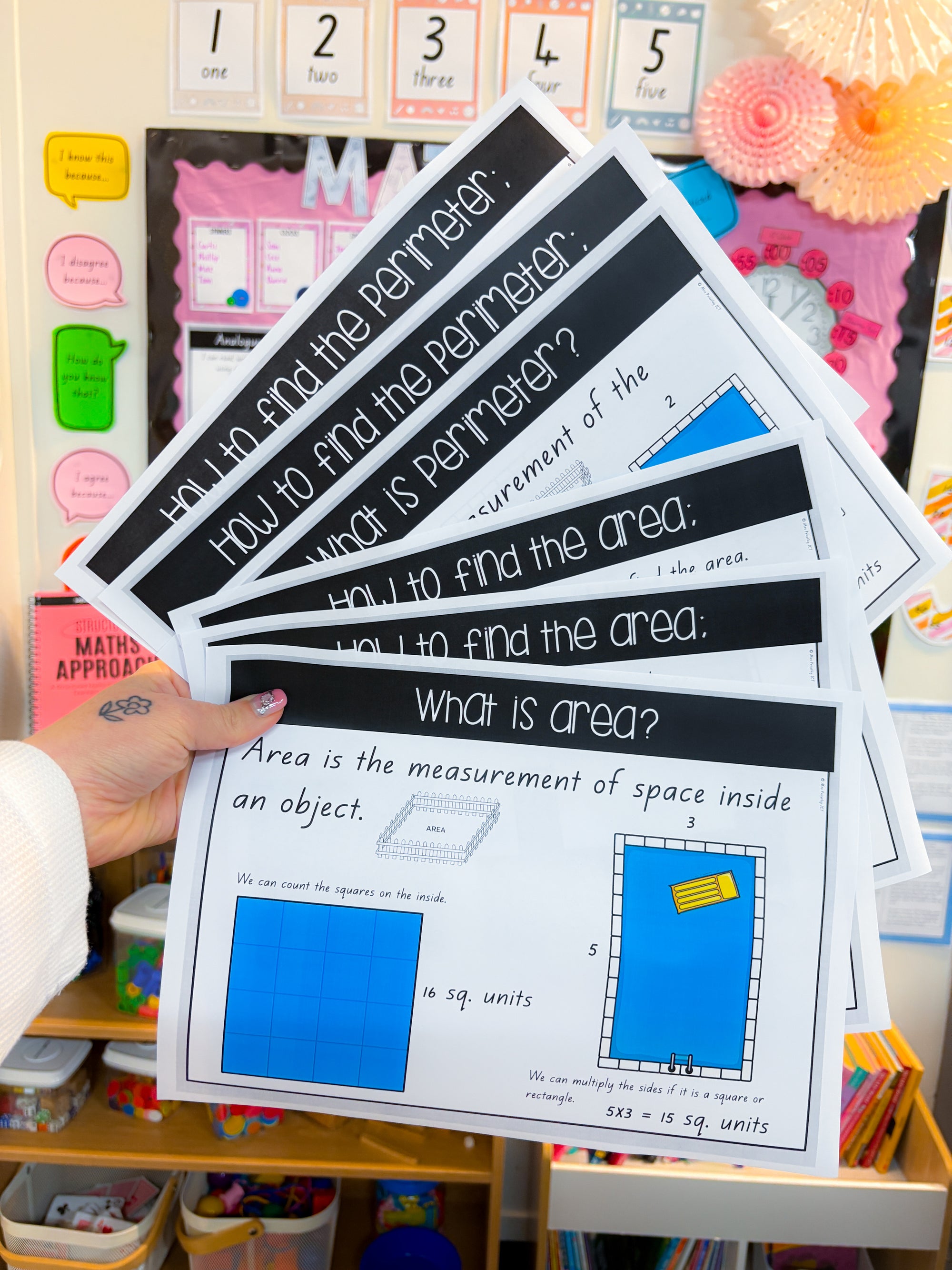 Area and perimeter anchor charts