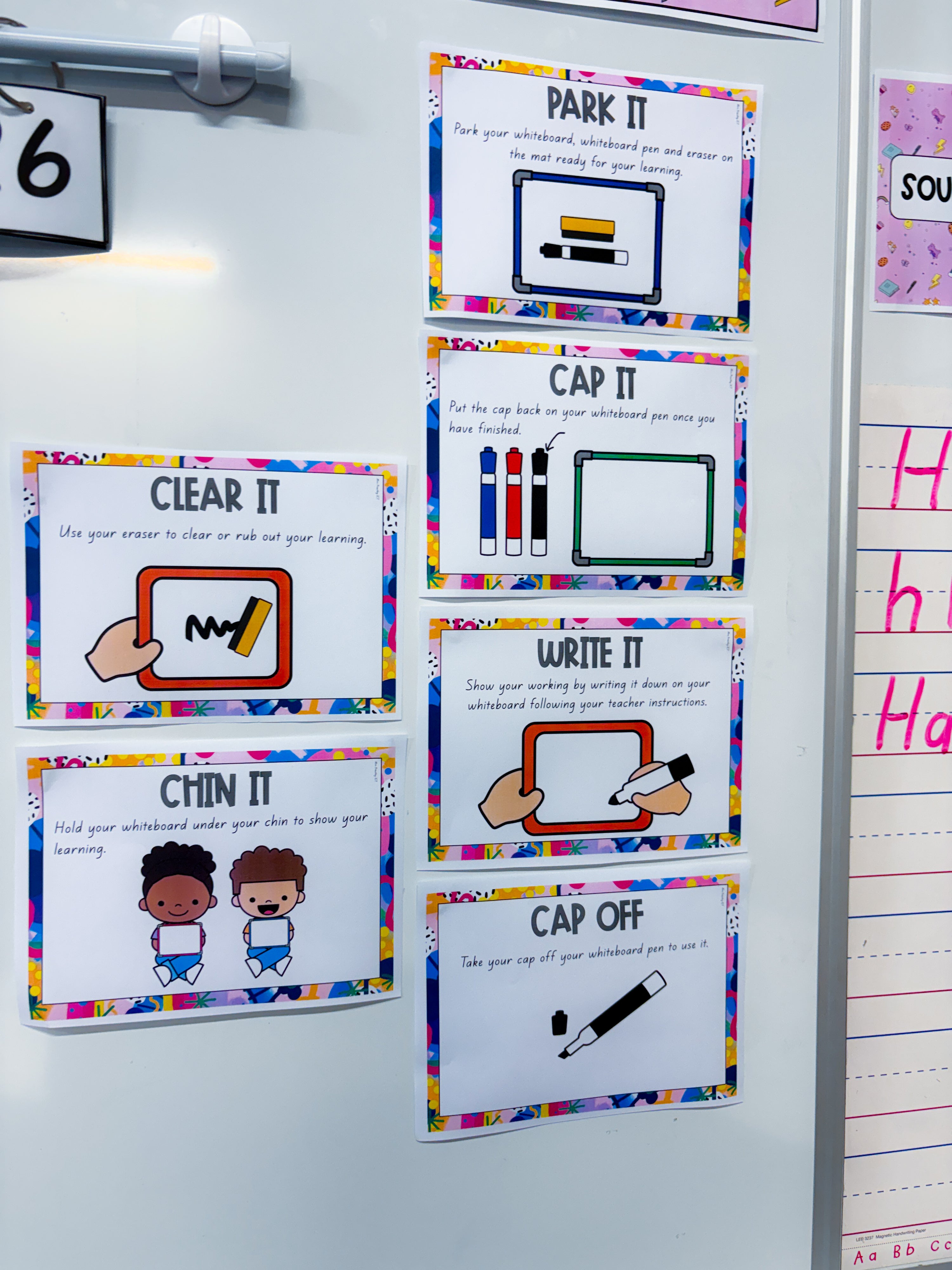 Mini Whiteboard Expectations (Rainbow of Hope)
