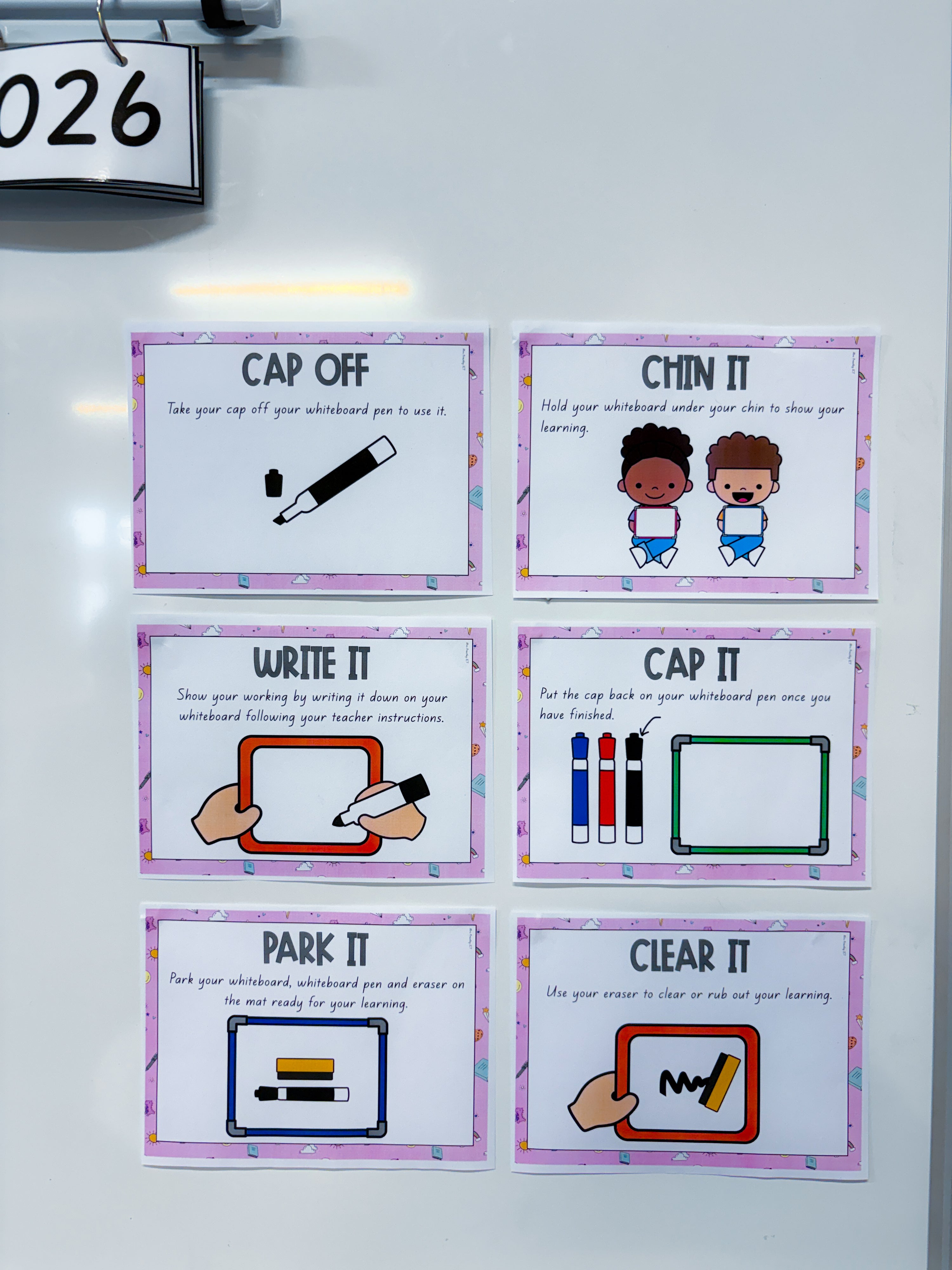 Mini Whiteboard Expectations (Purple Fun)