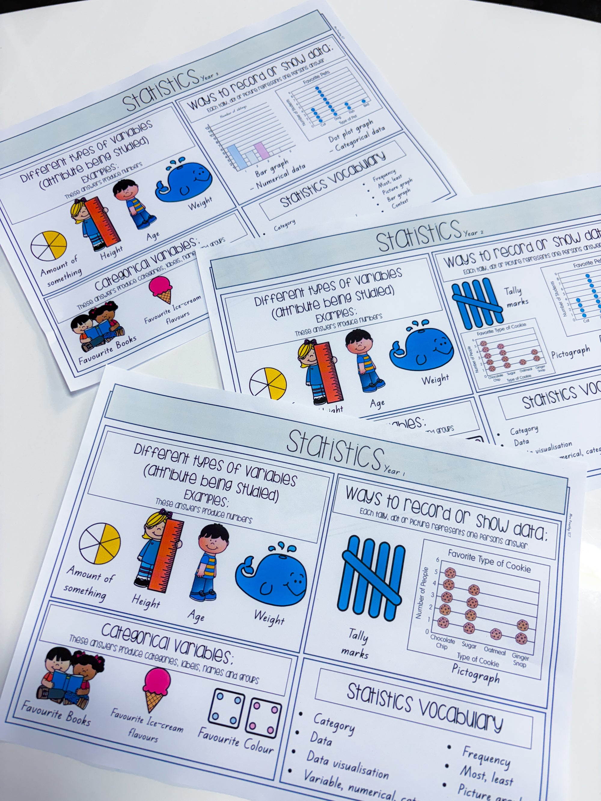 Statistics Helper Mat (Year 1-3)