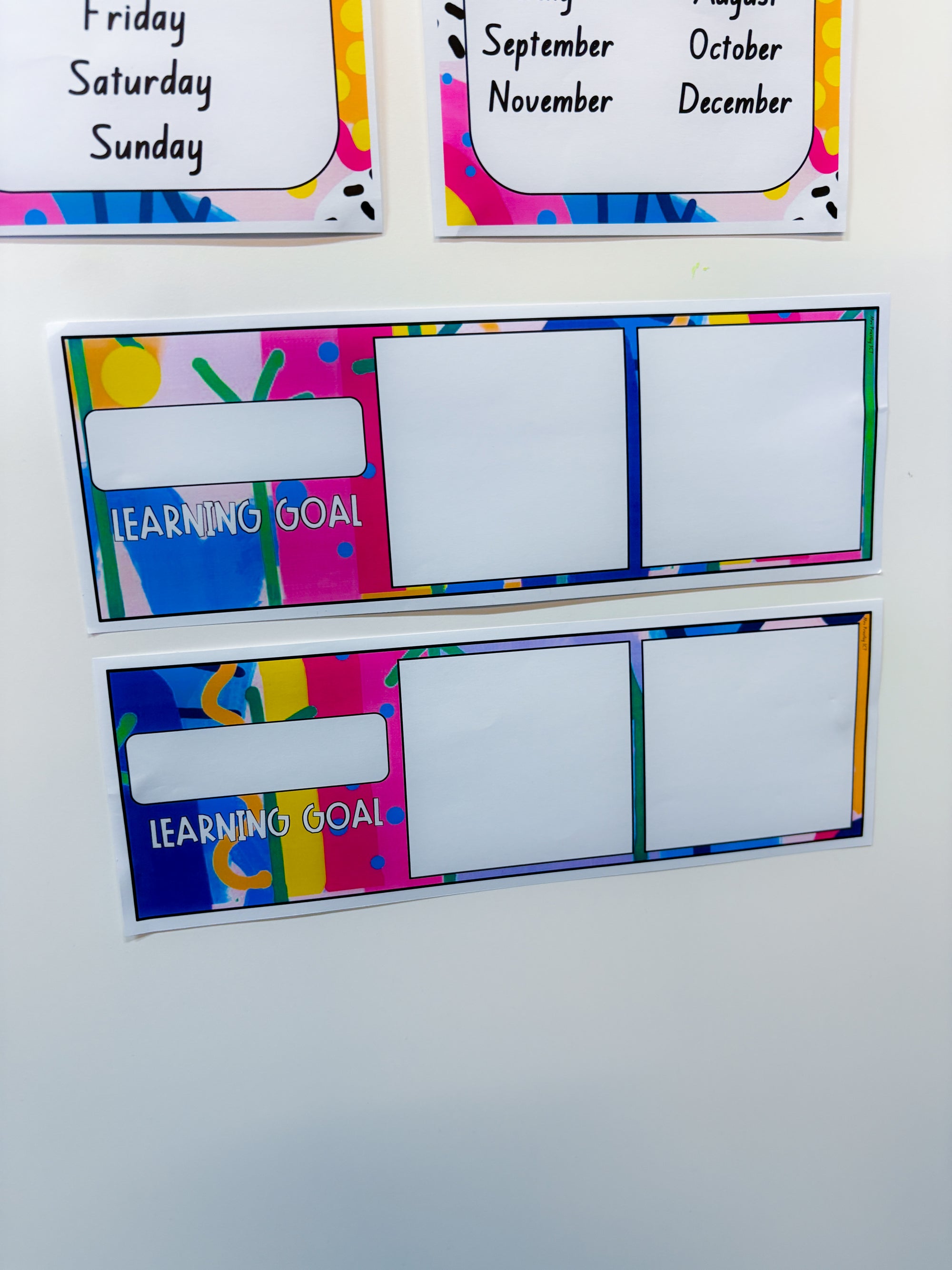 Learning Goal Templates - Rainbow of Hope