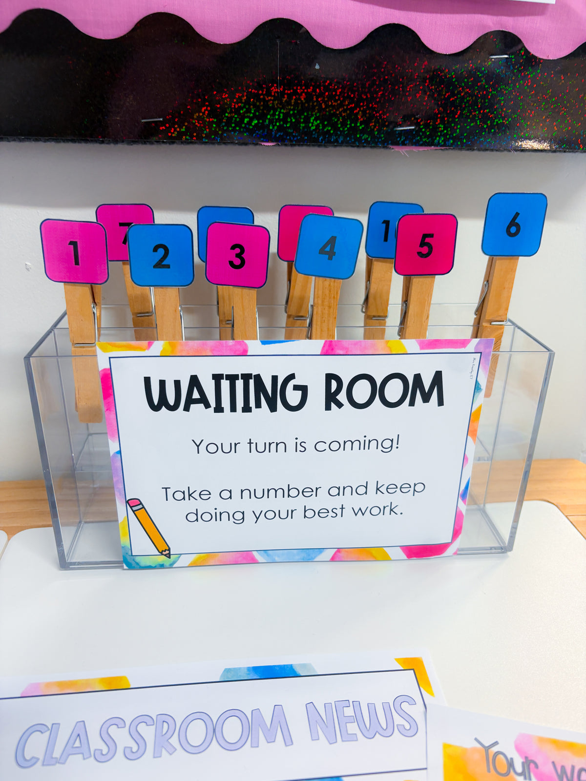 Waiting Room Template - bright watercolour