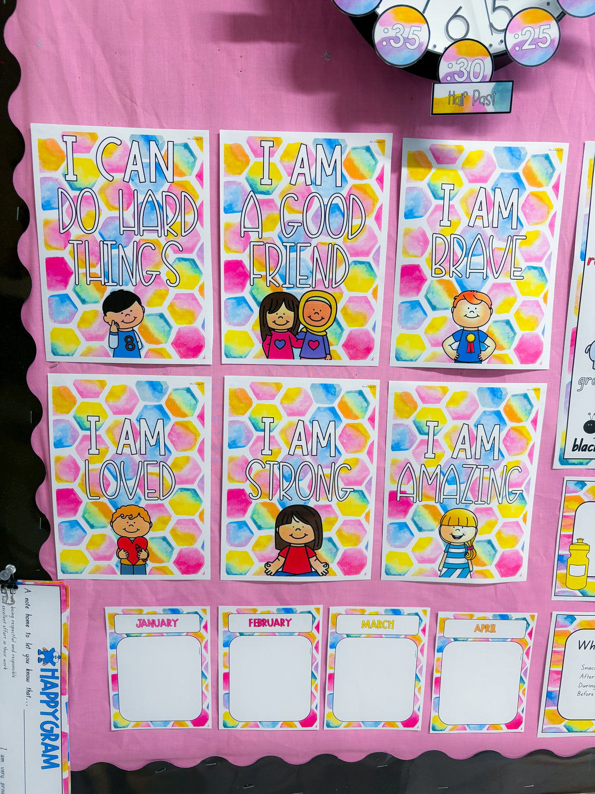 Affirmation Posters - bright watercolour
