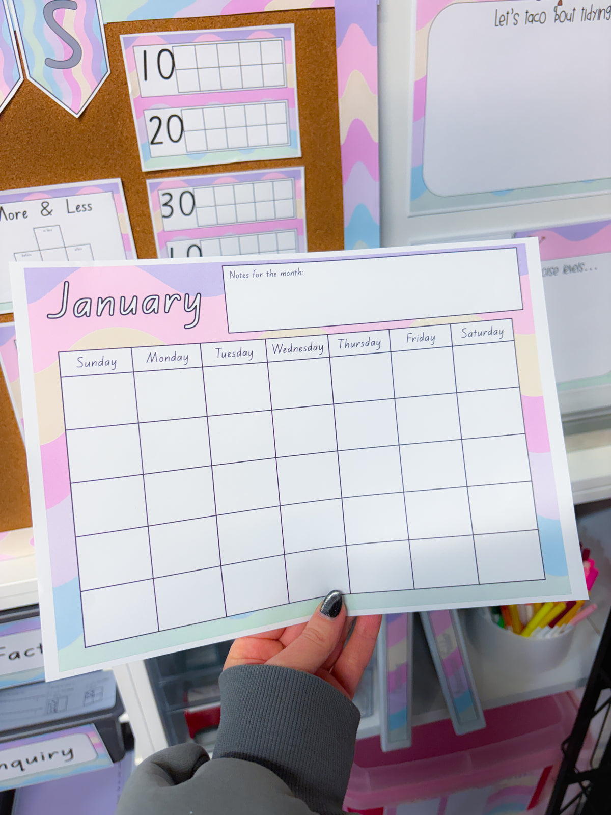 Calendar Planner (Pastel waves)