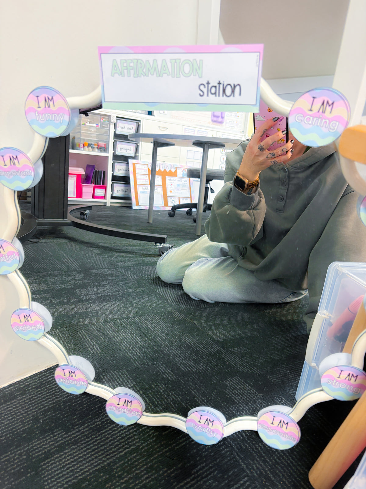 Affirmation Station - Pastel waves