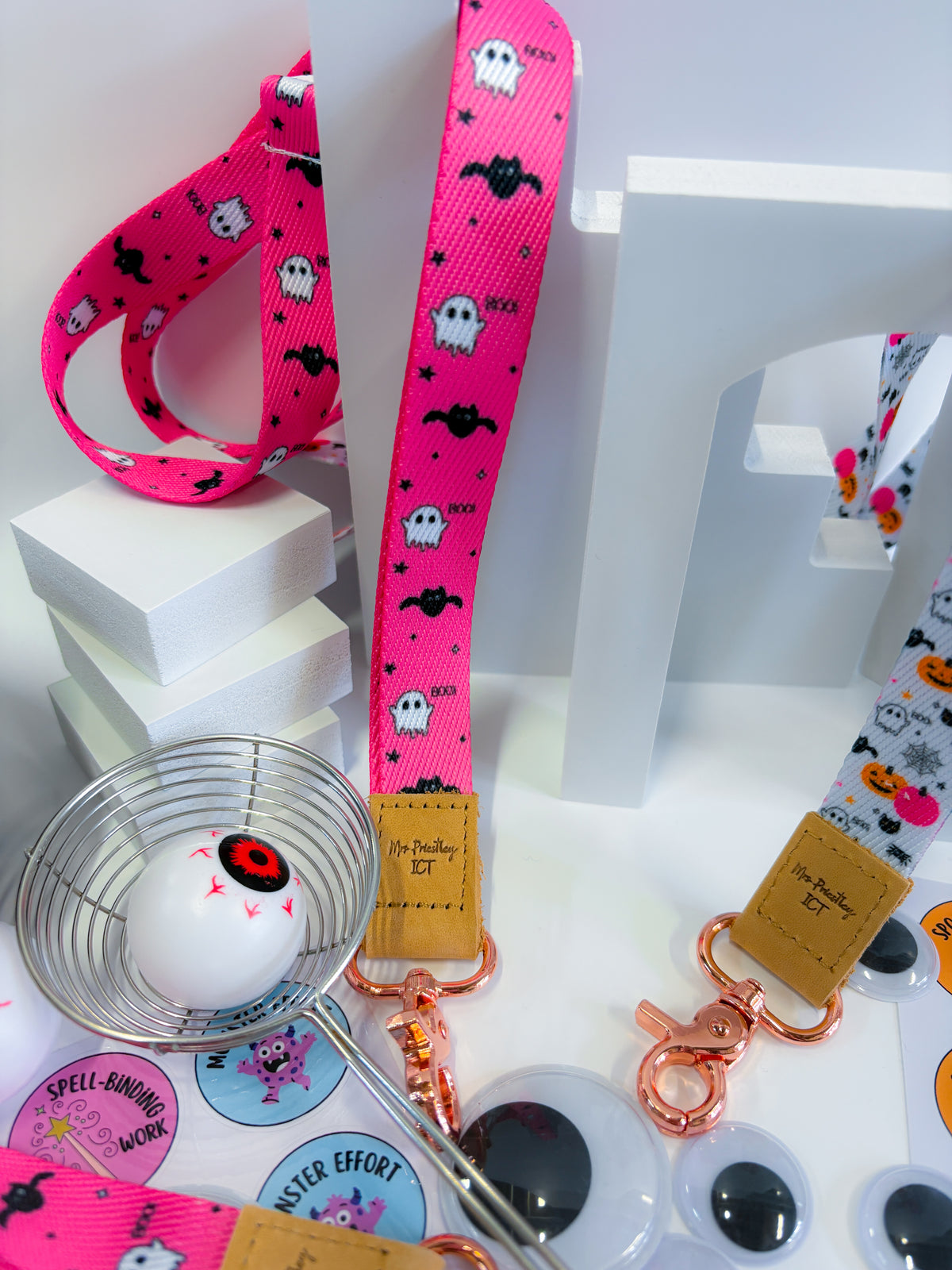 Pink Halloween Lanyard