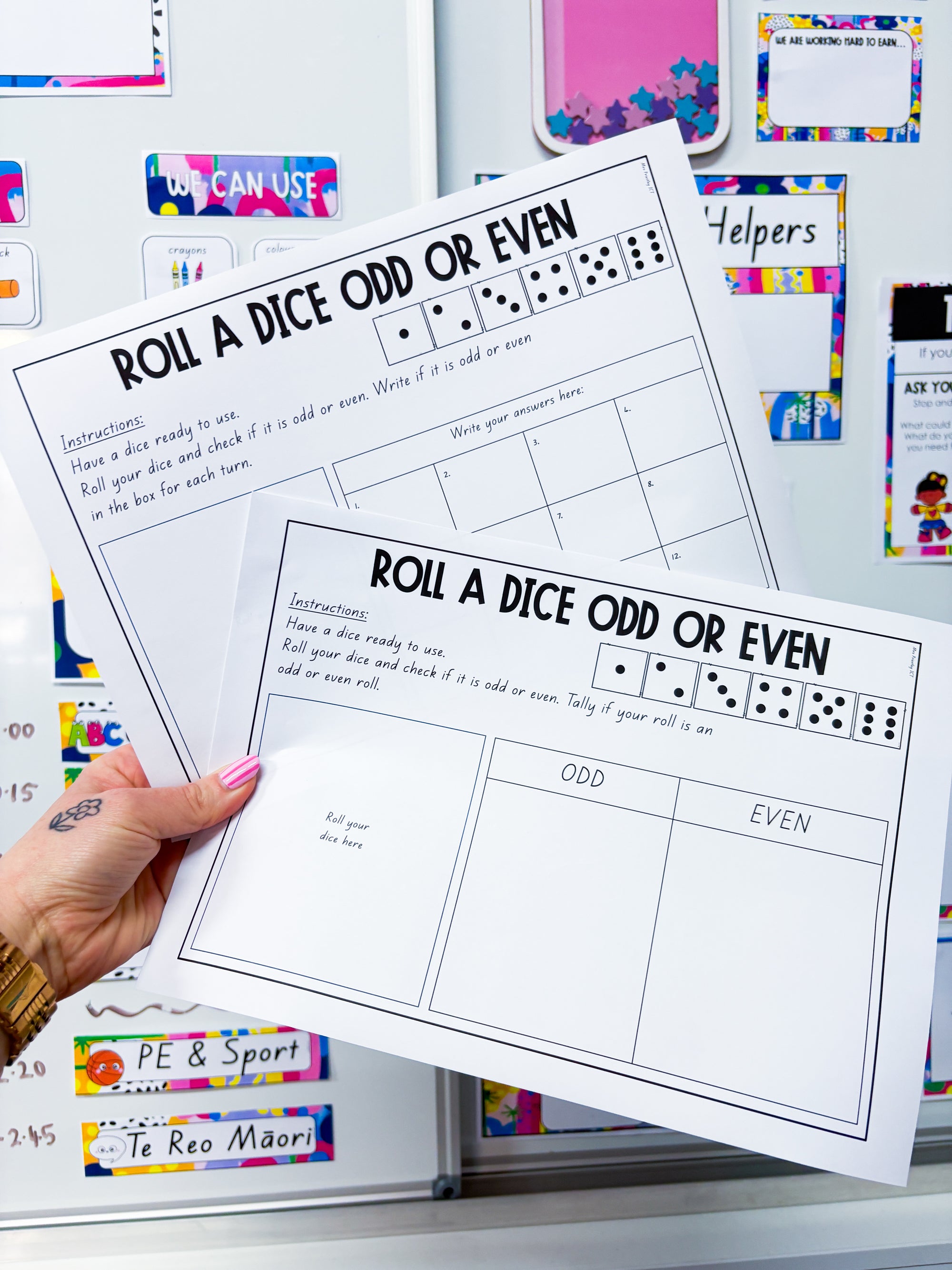 Roll a dice odd or even