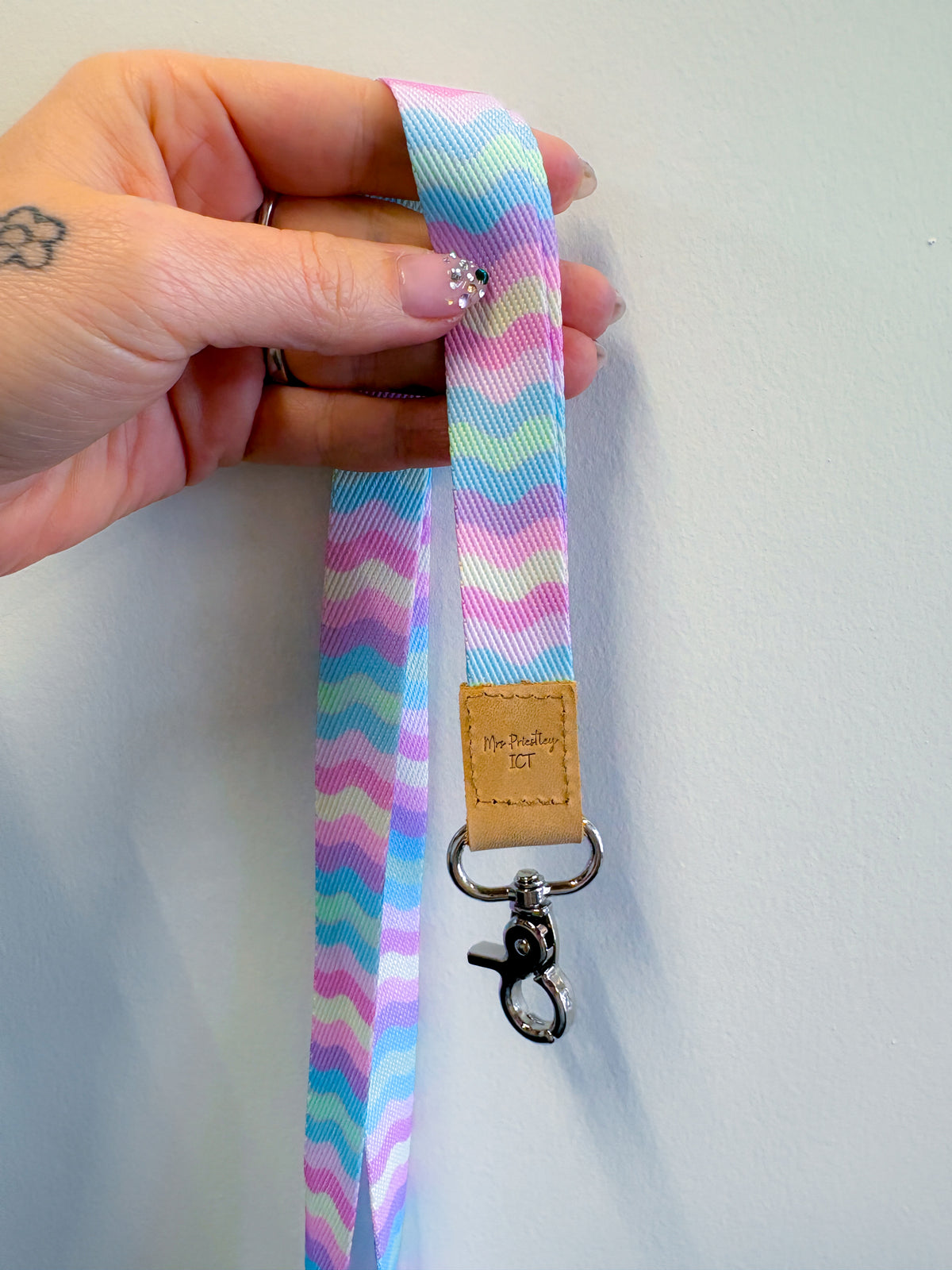 Pastel Waves Lanyard