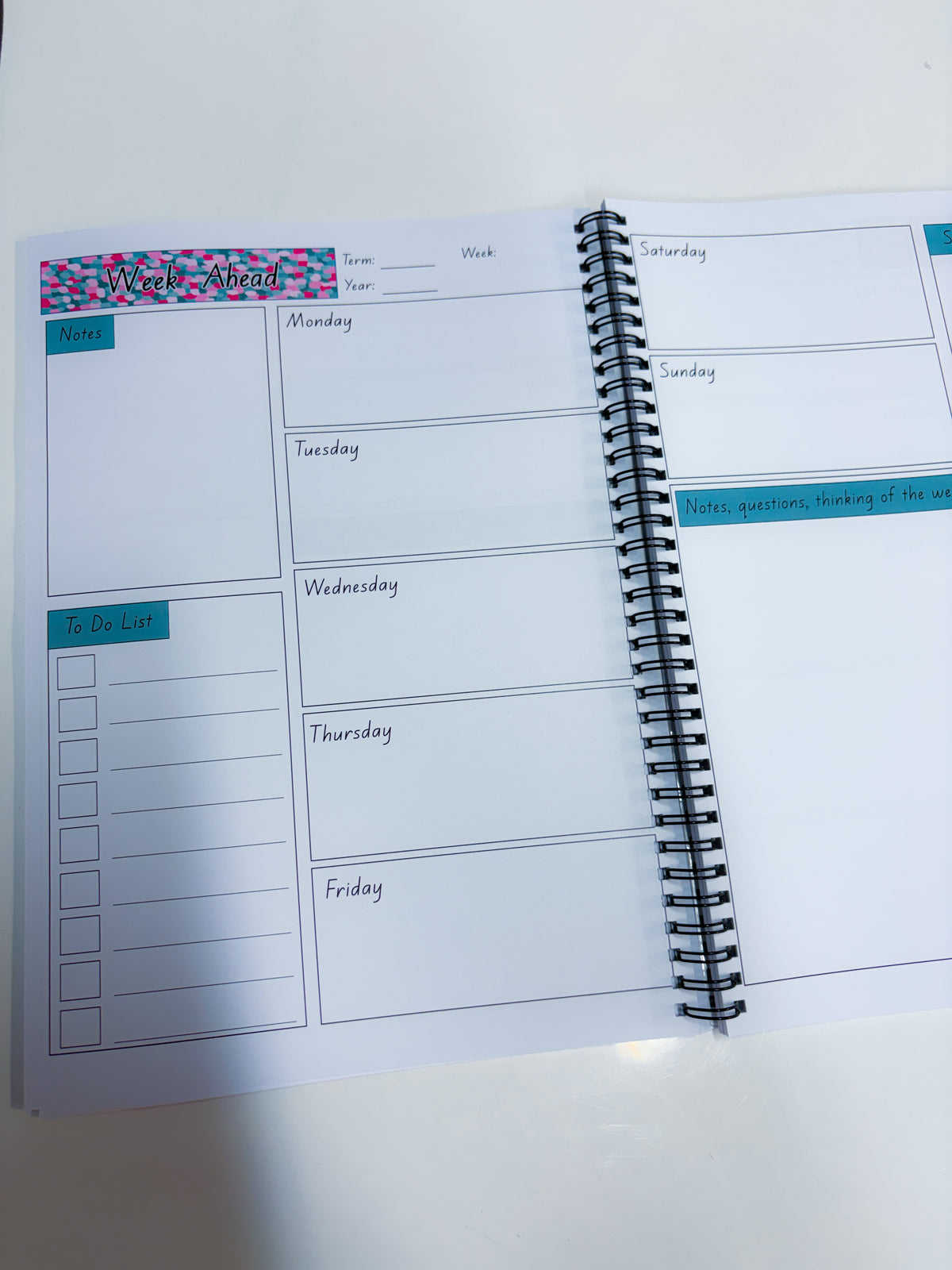 Berry Teal Teaching Organiser