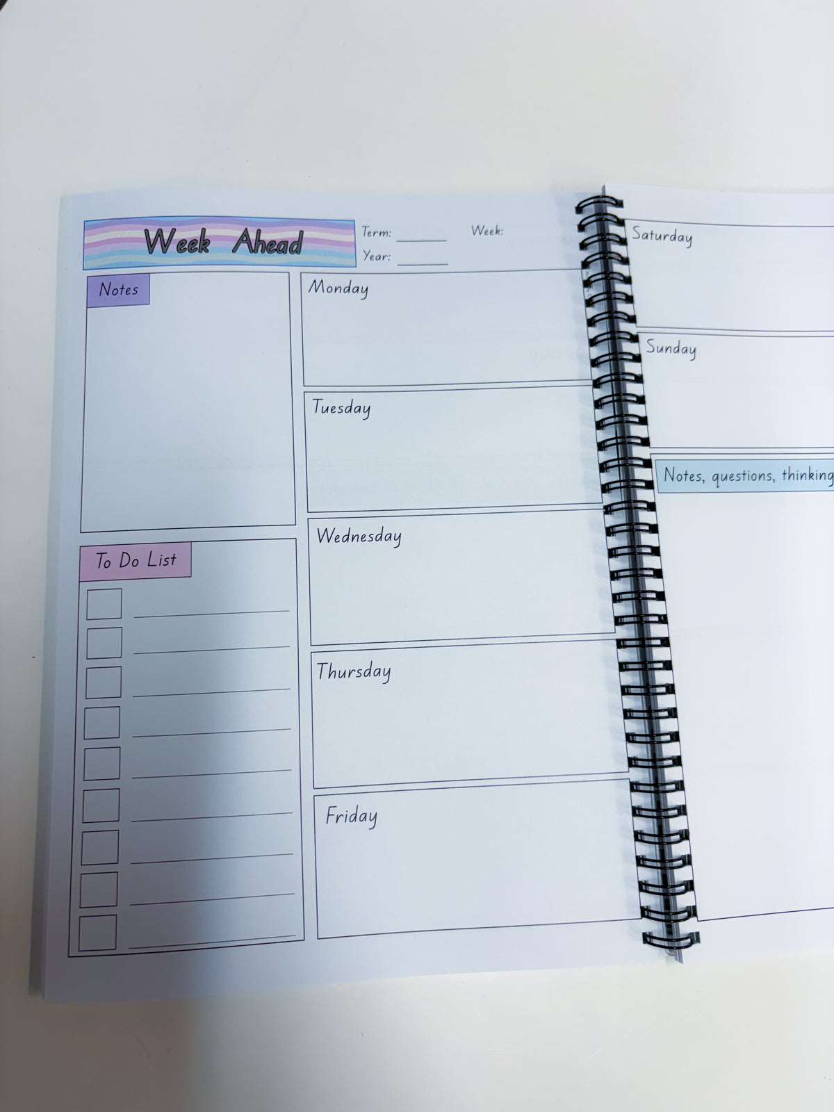 Pastel Waves Teaching Organiser