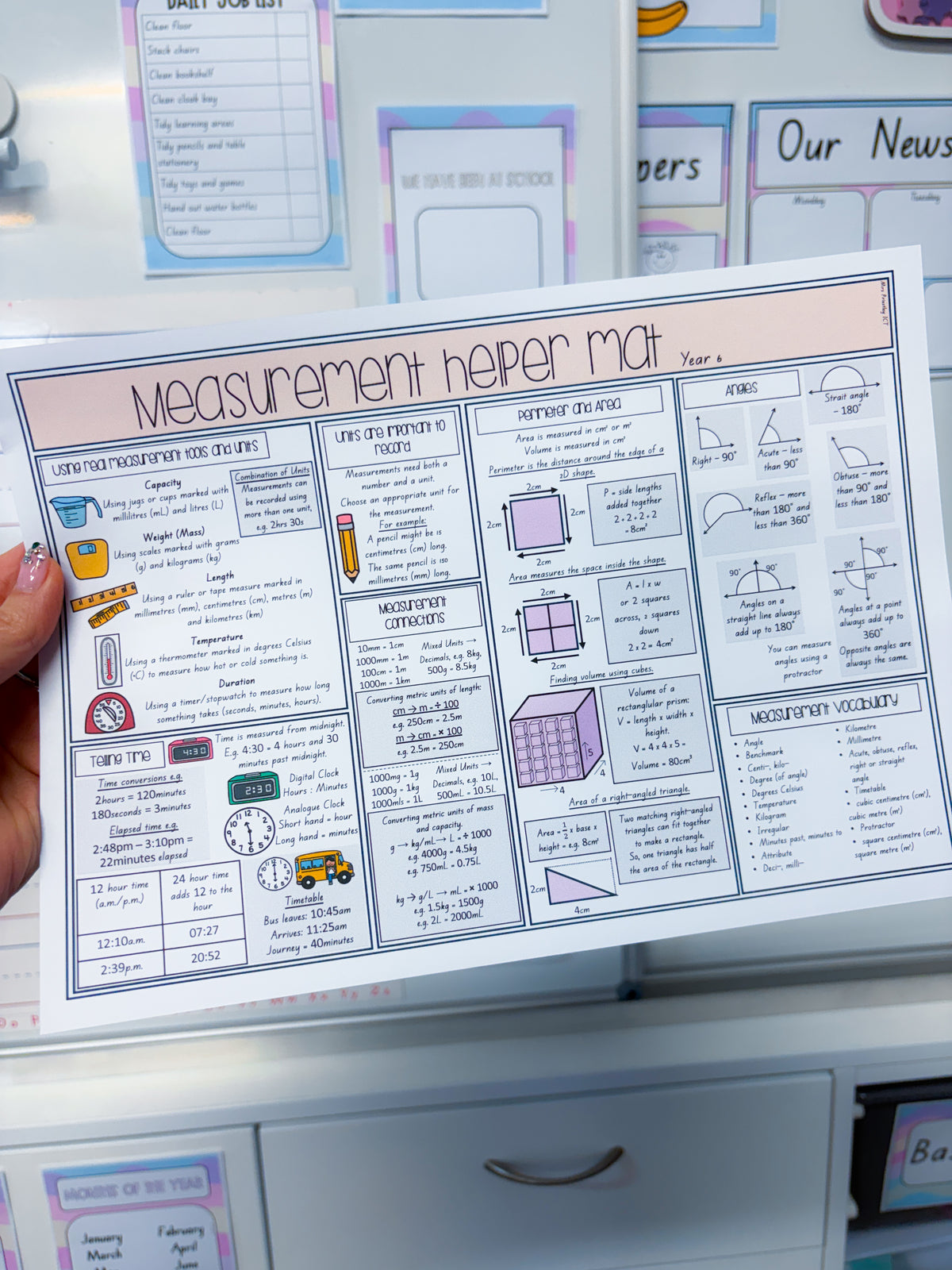 Measurement Helper Mat (Year 4-6)