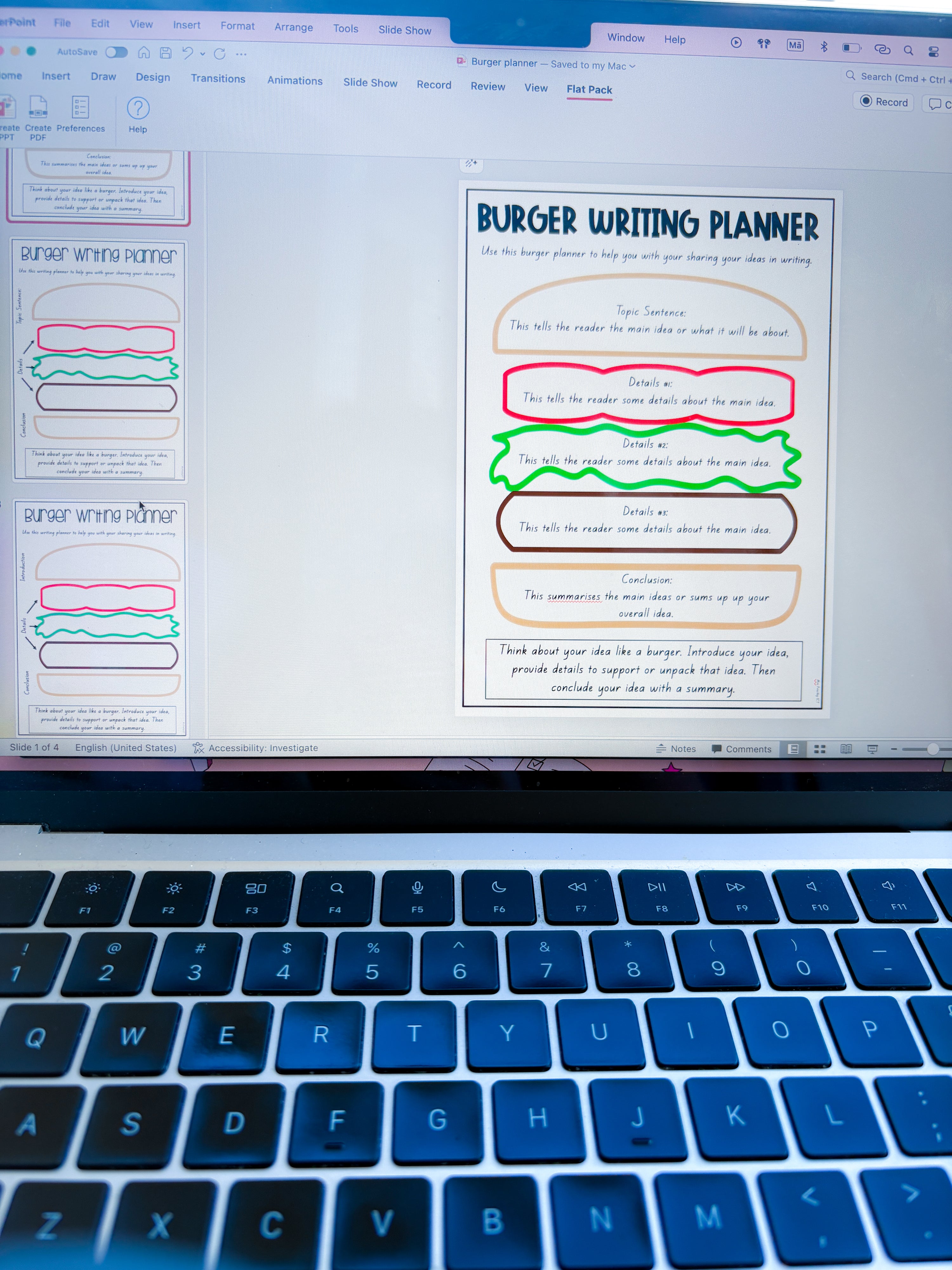 Burger Planner Template