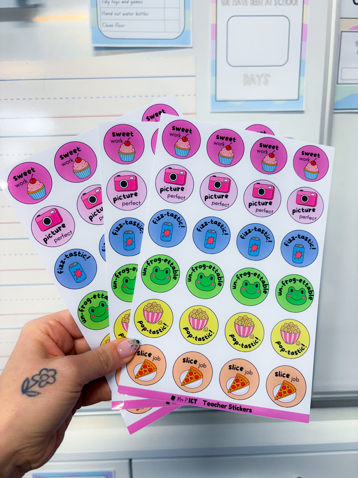 Teacher Stickers - Pack 12