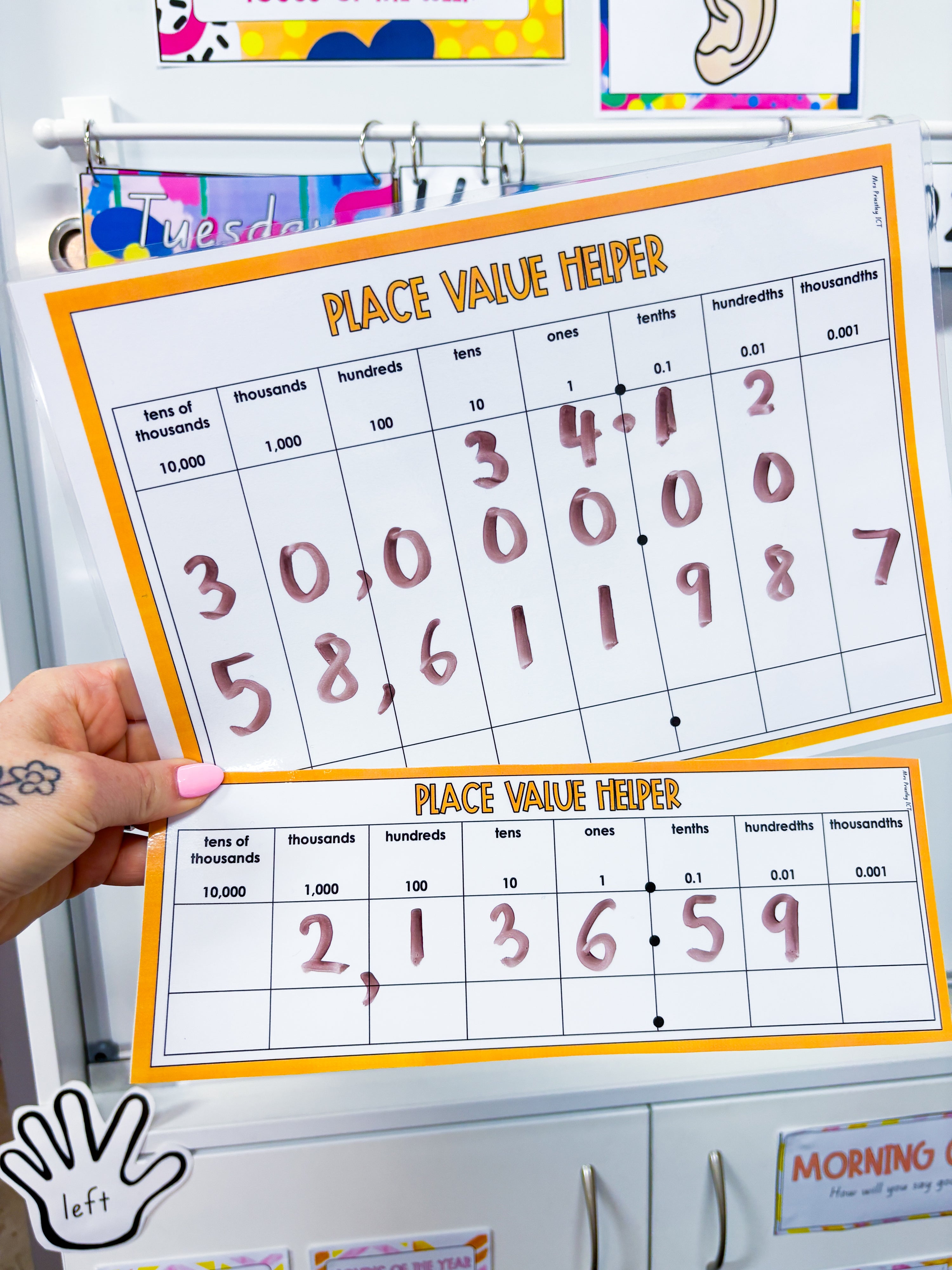 Place Value Helper Card