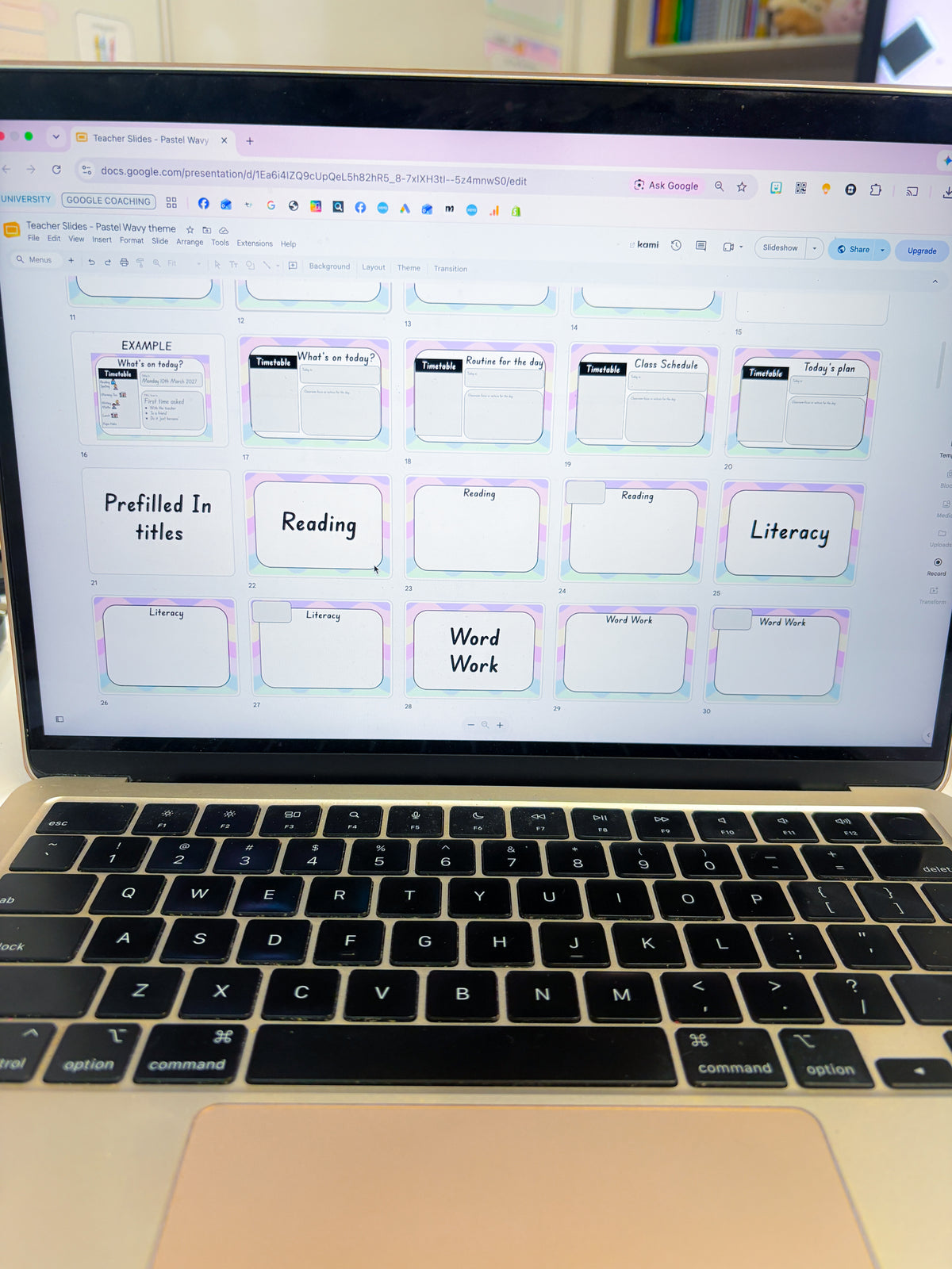 Teacher Slides FULL - Pastel waves theme