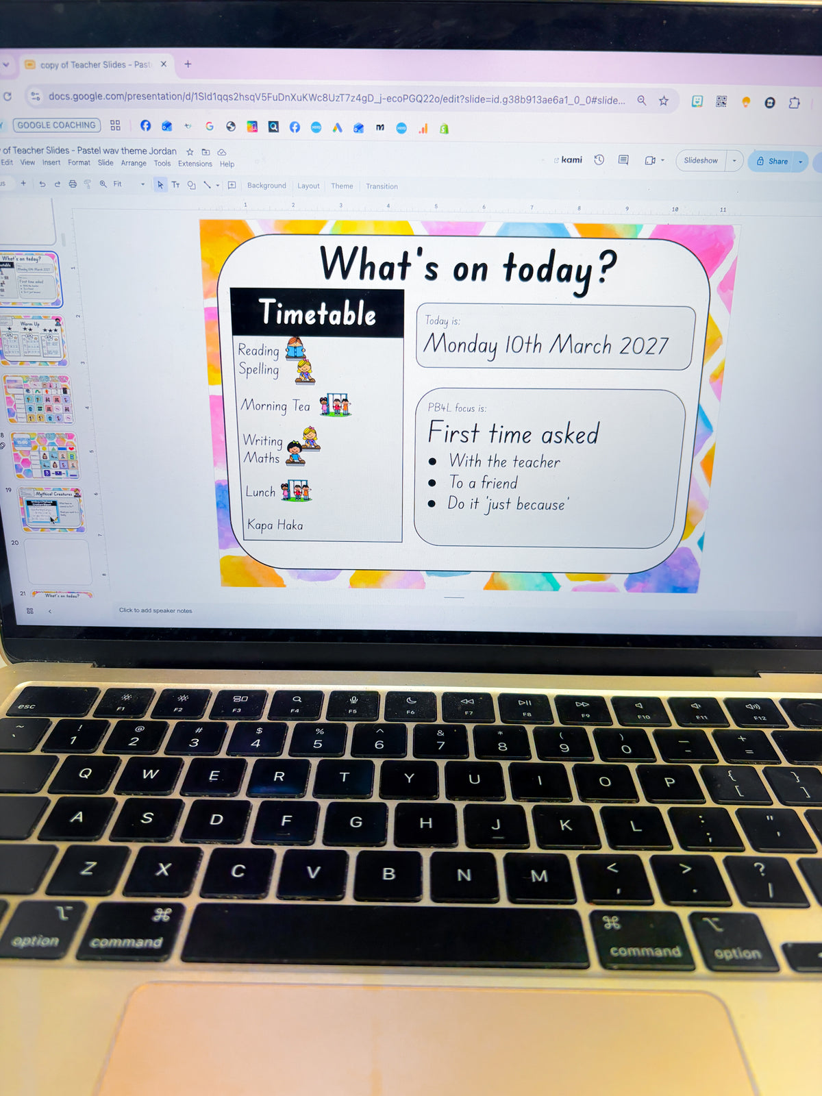 Teacher Slides FULL - bright watercolour theme
