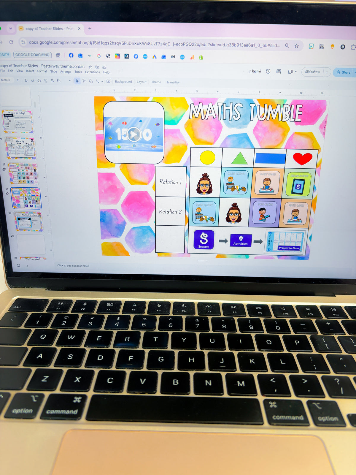 Teacher Slides FULL - bright watercolour theme