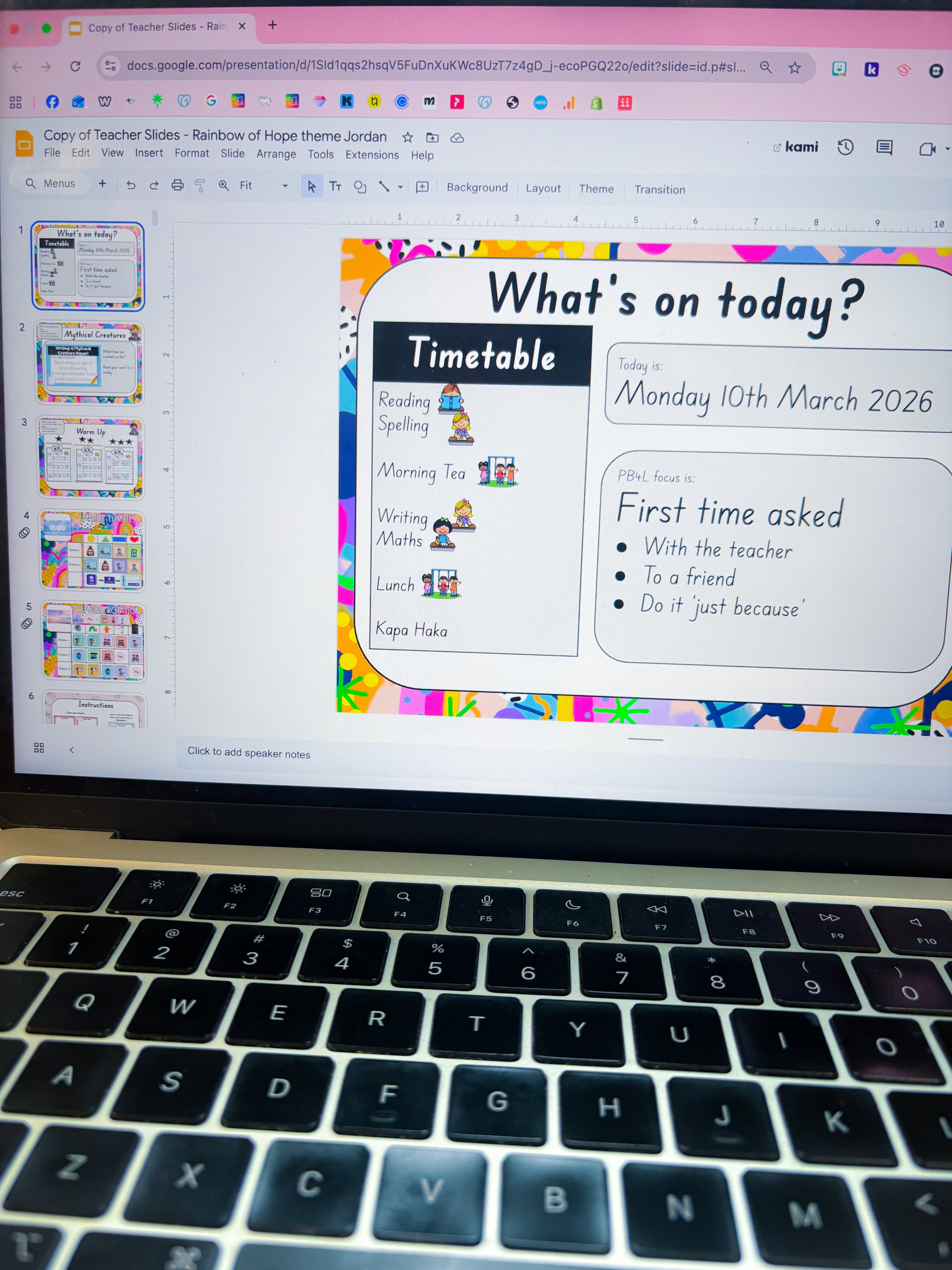 Teacher Slides FULL - Rainbow of Hope theme