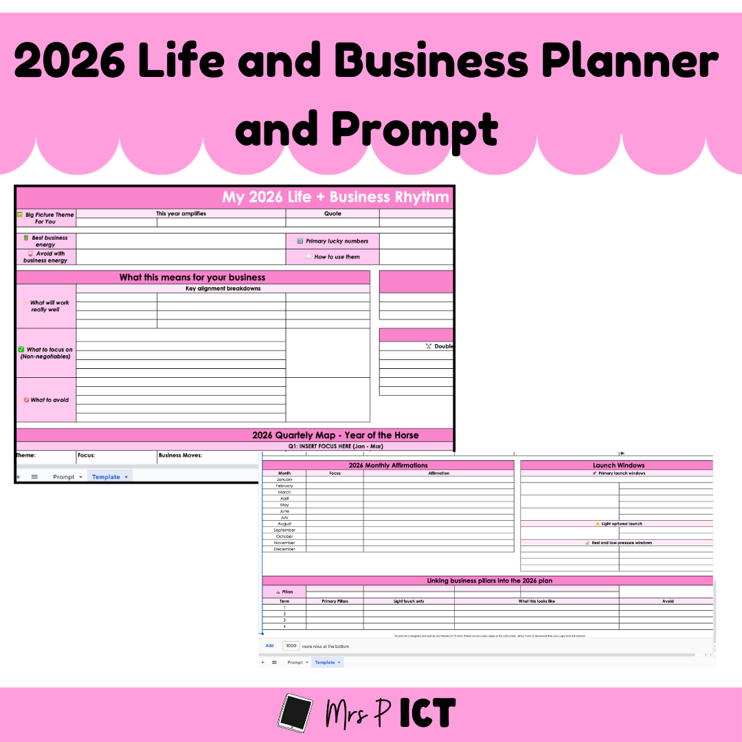 2026 Life and Business Planner and Prompt