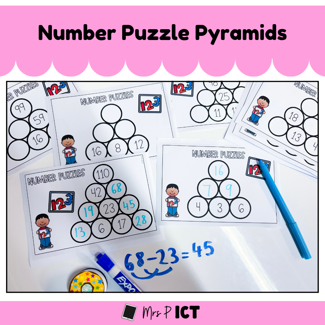 Number Puzzle Pyramids