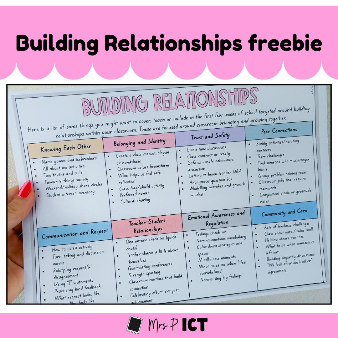 Building Relationships Freebie