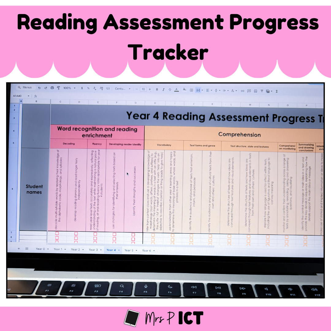 Reading Assessment Progress Tracker