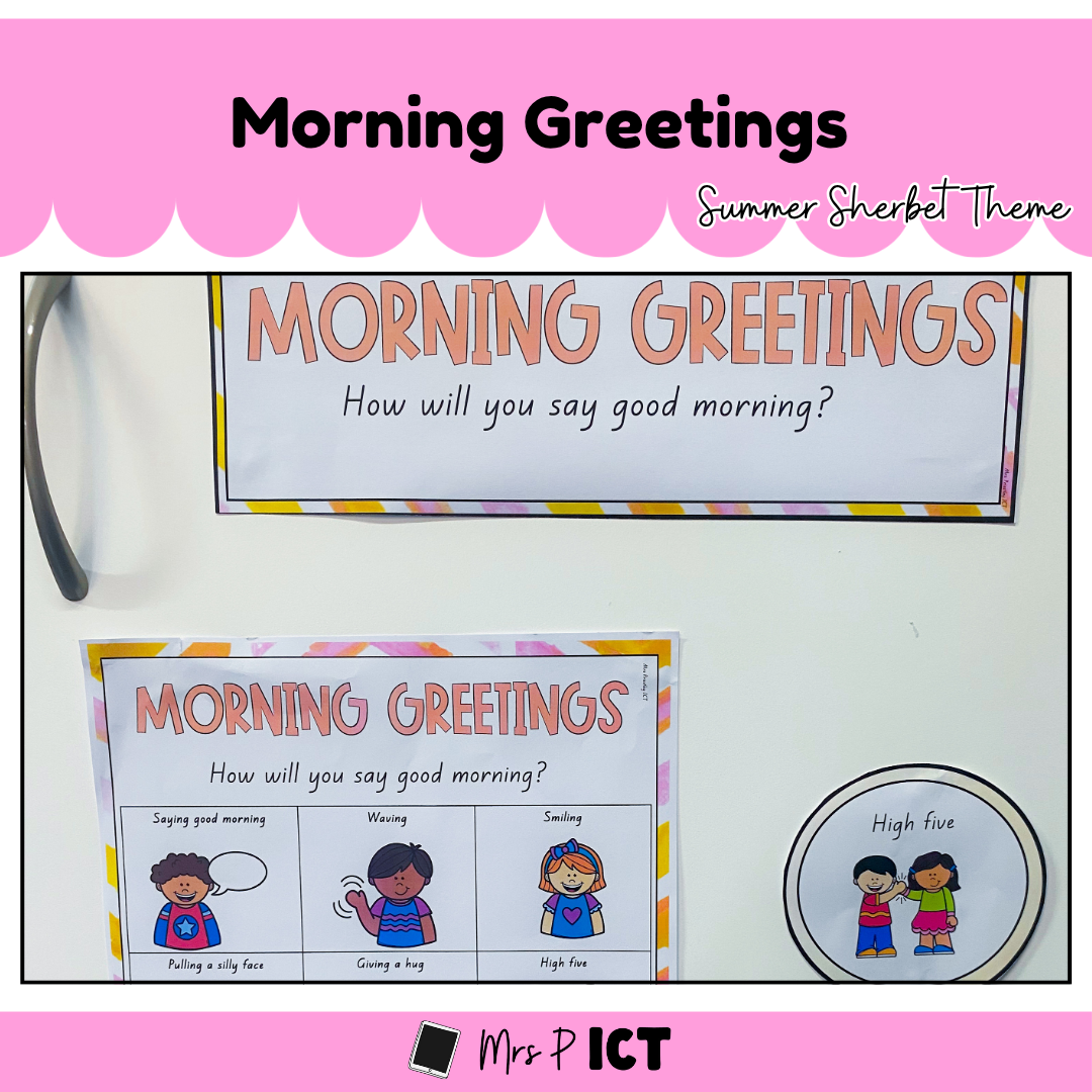 Morning Greetings Anchor Chart (Summer Sherbet)