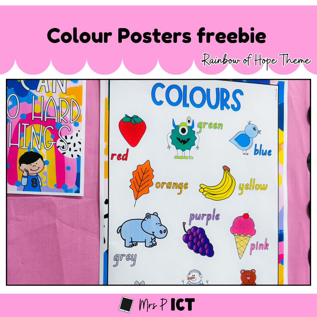 Colours Poster - Rainbow of Hope theme