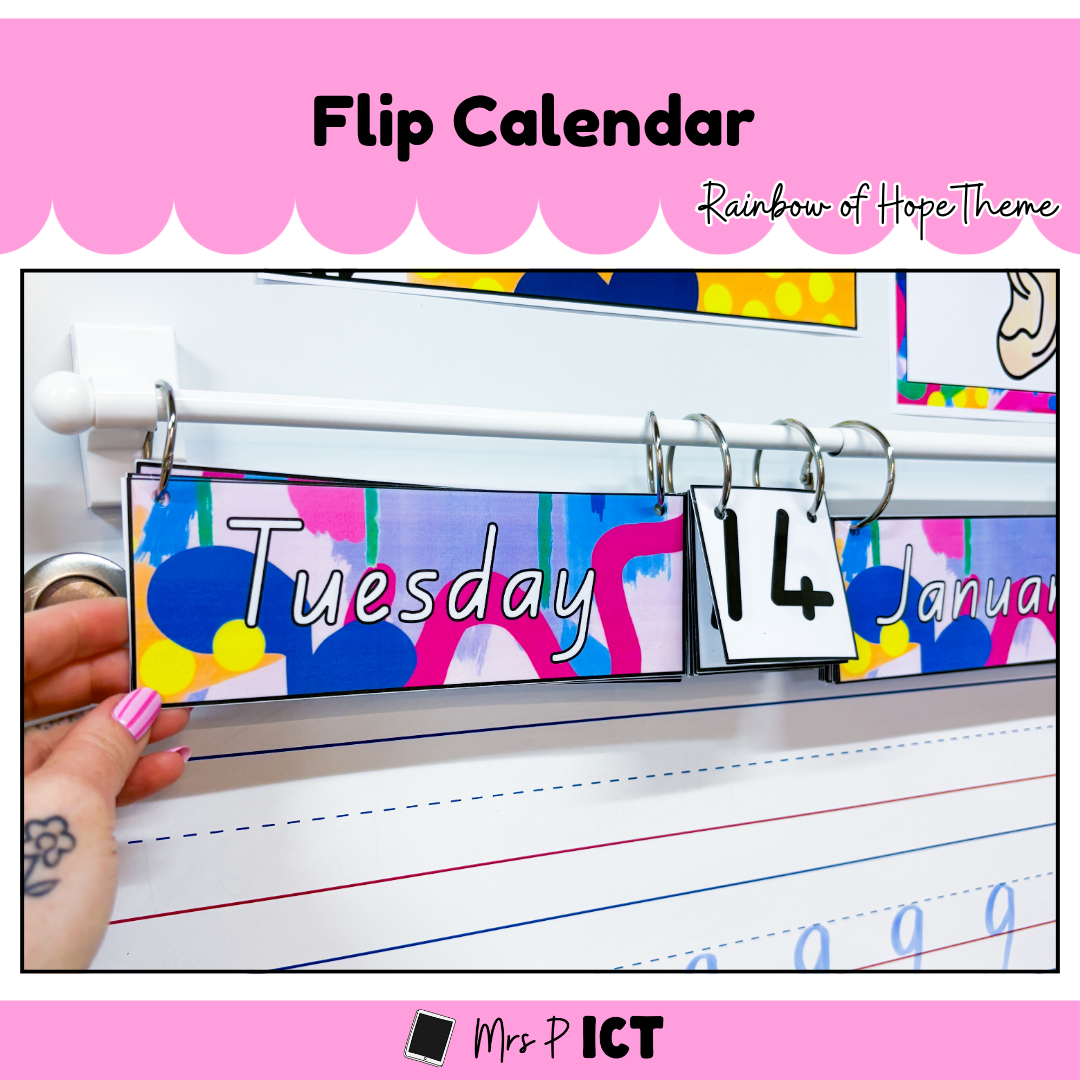Flip Calendar - Rainbow of Hope theme