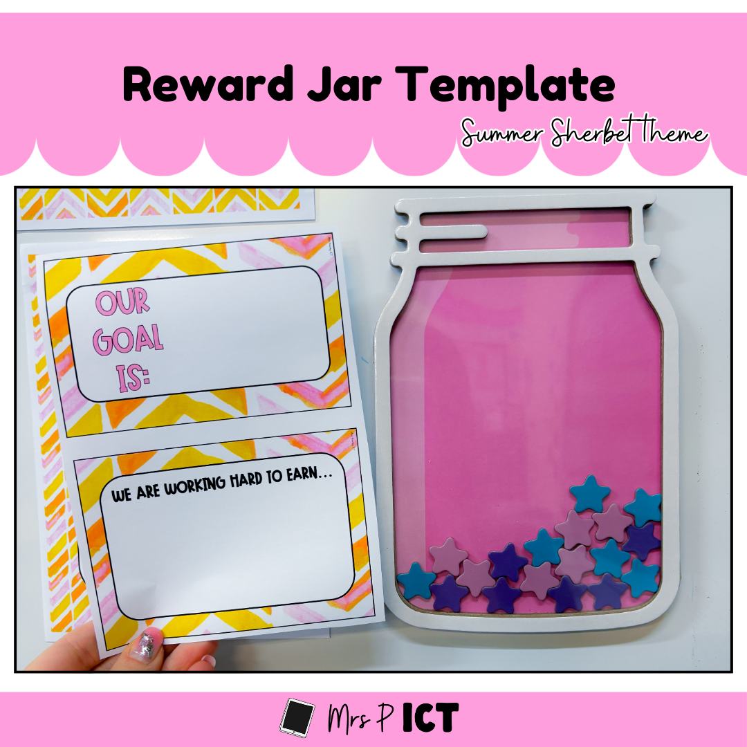 Reward Jar Header (summer sherbet theme)