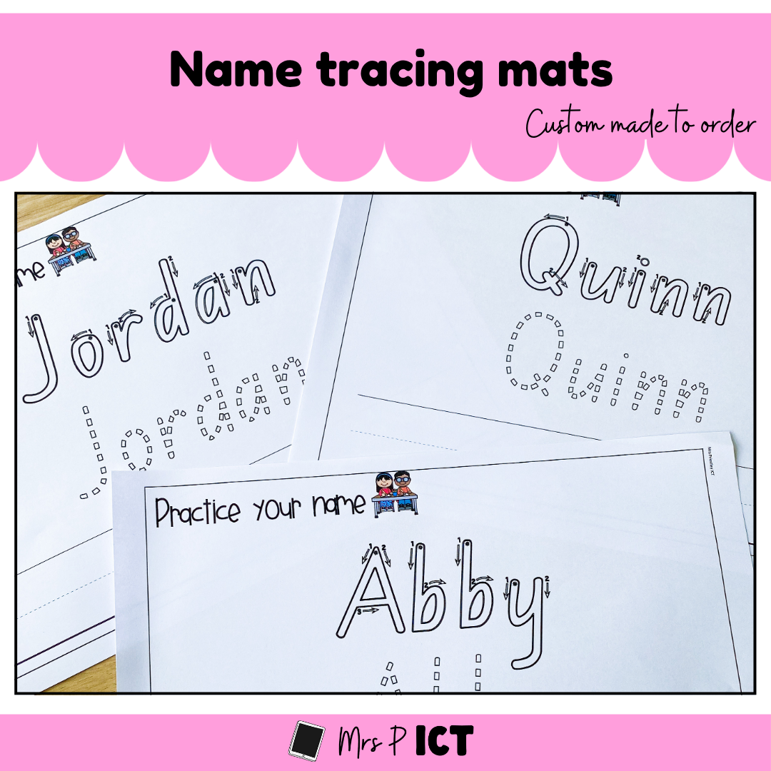 Name Practice Tracing Sheets
