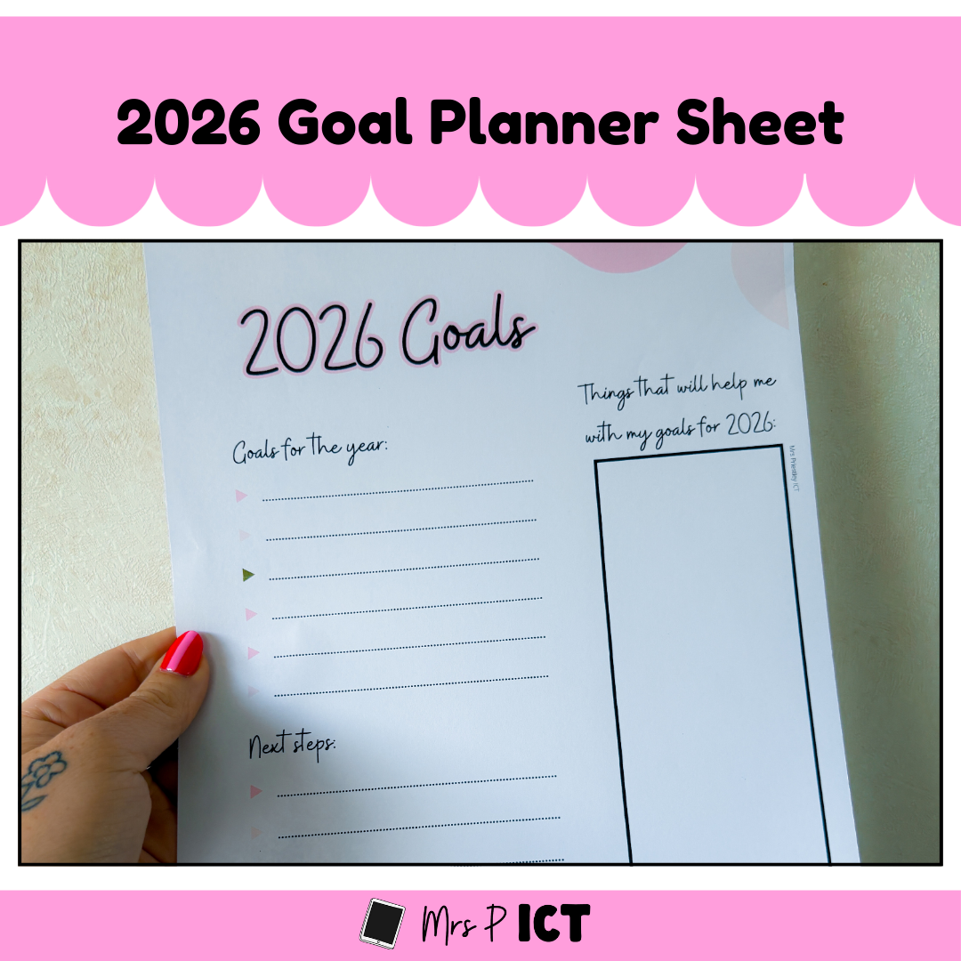 2026 Goal Planner Sheet