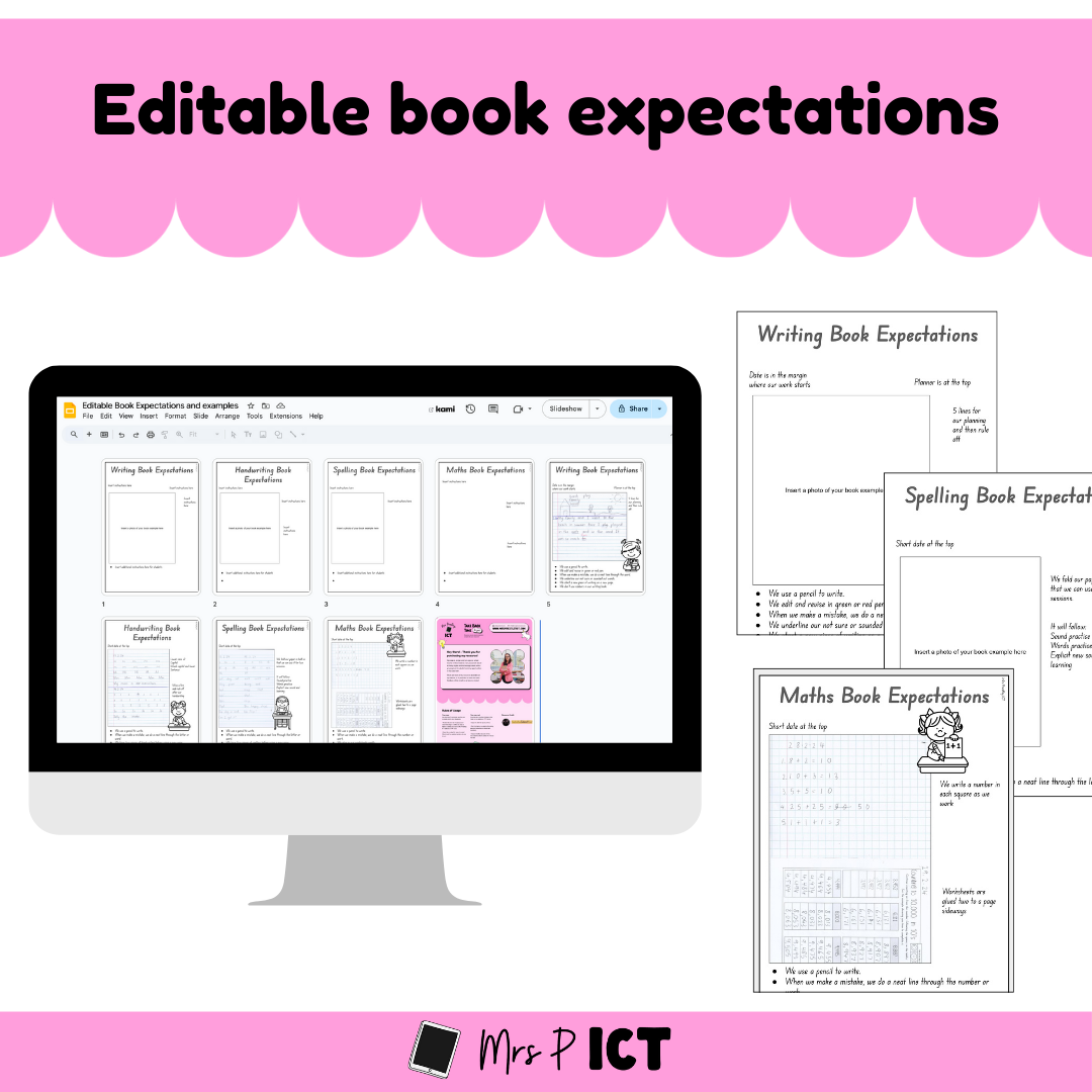 Editable book expectations